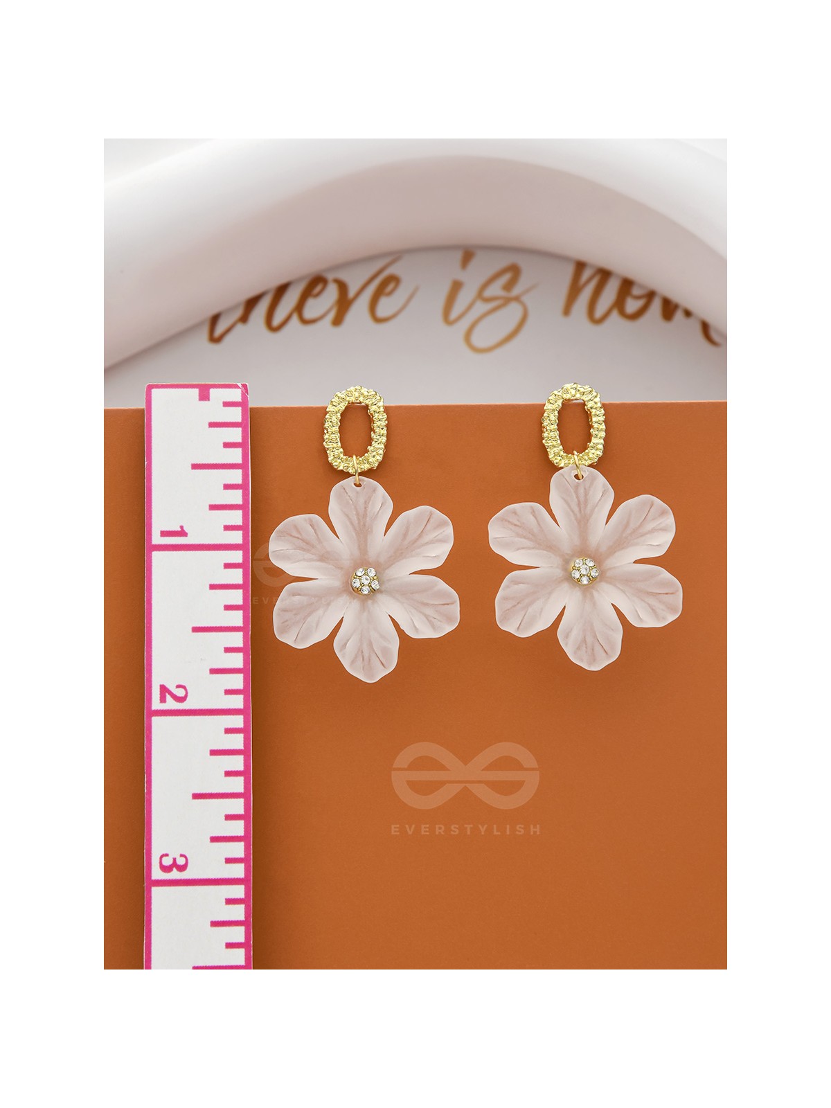 The Spring Blossom- White and Golden Earrings