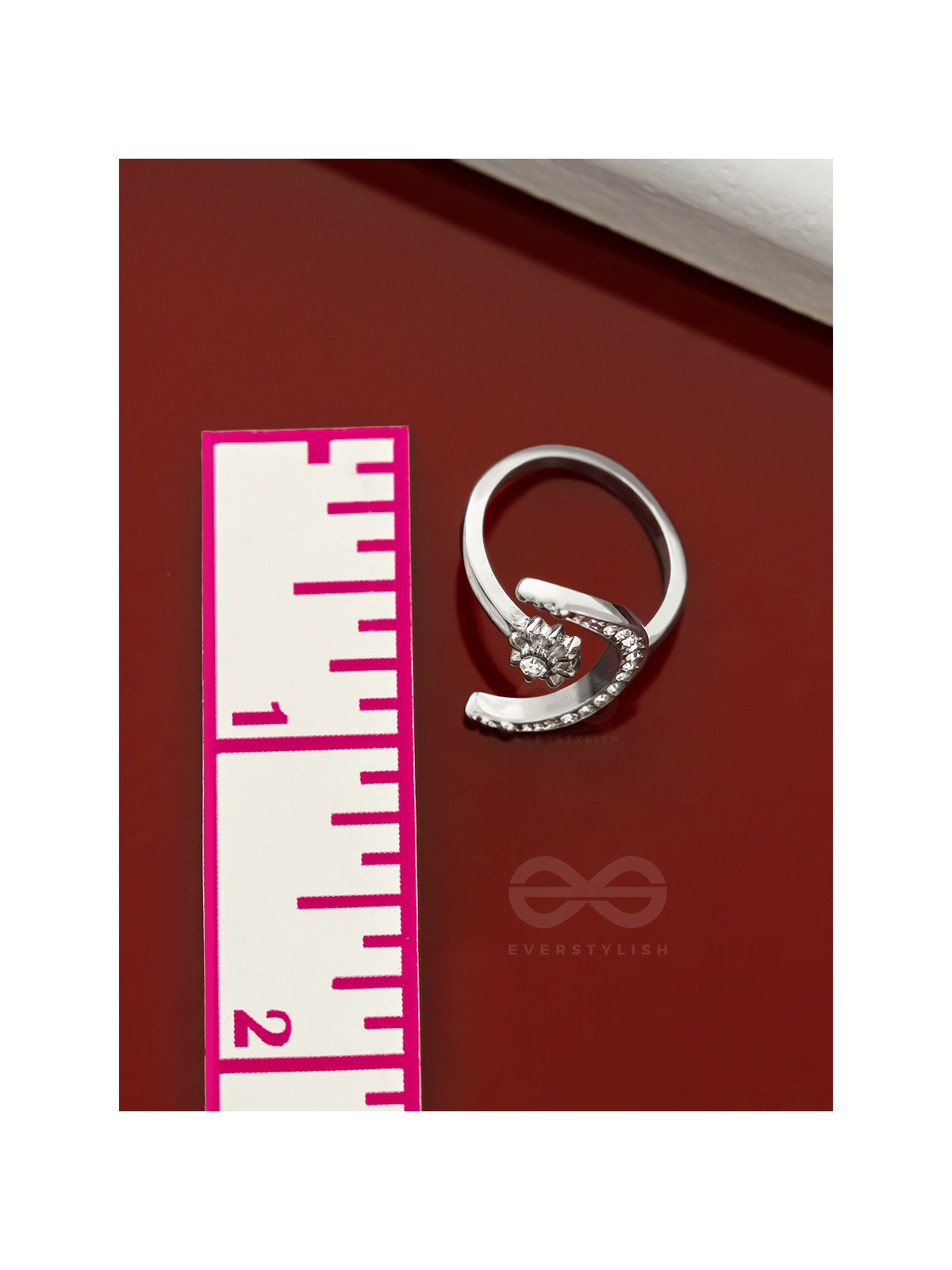 The Night Sky- Silver Rhinestones Ring