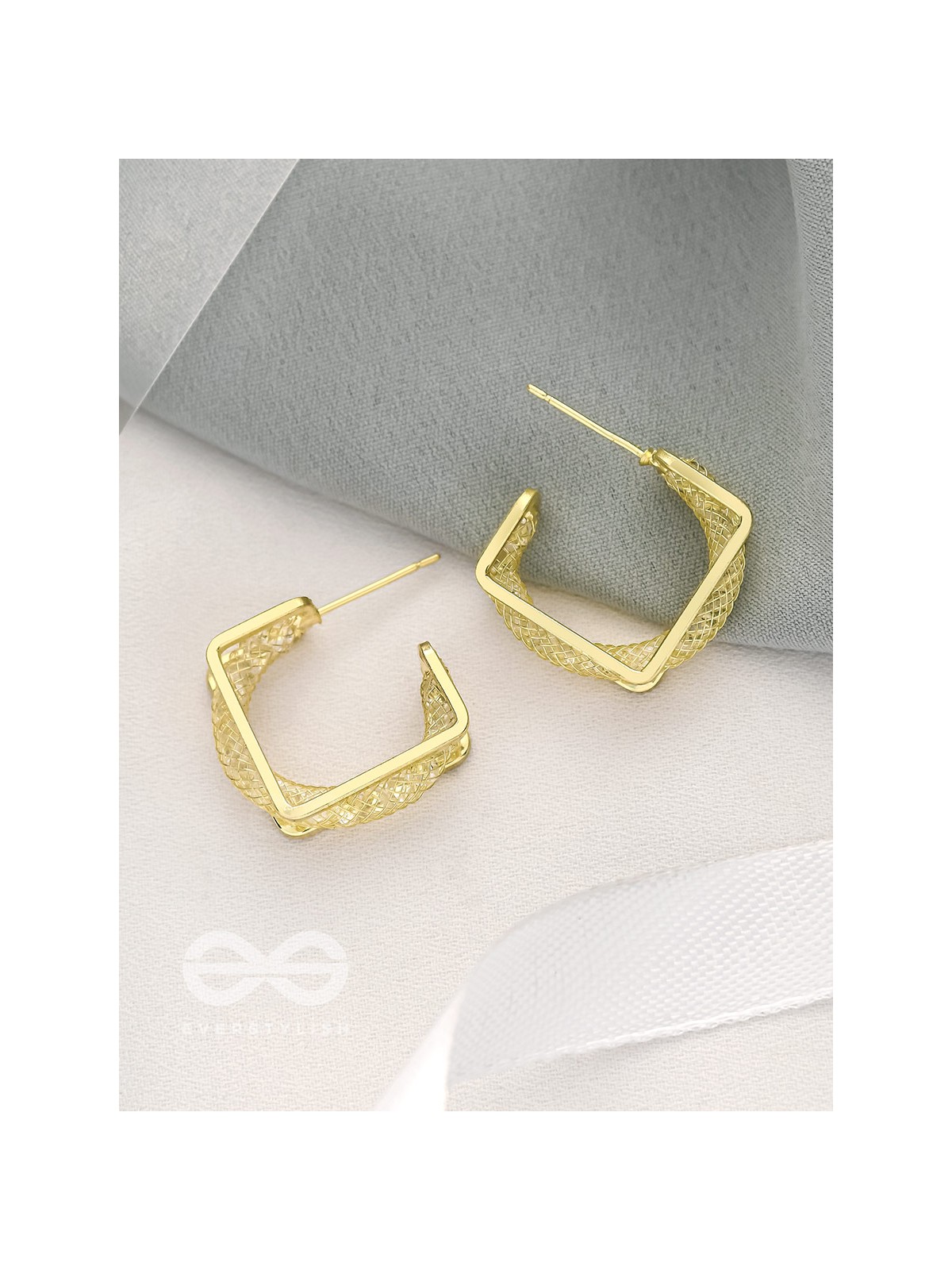 Hooked to Charm- Classic Golden Earrings
