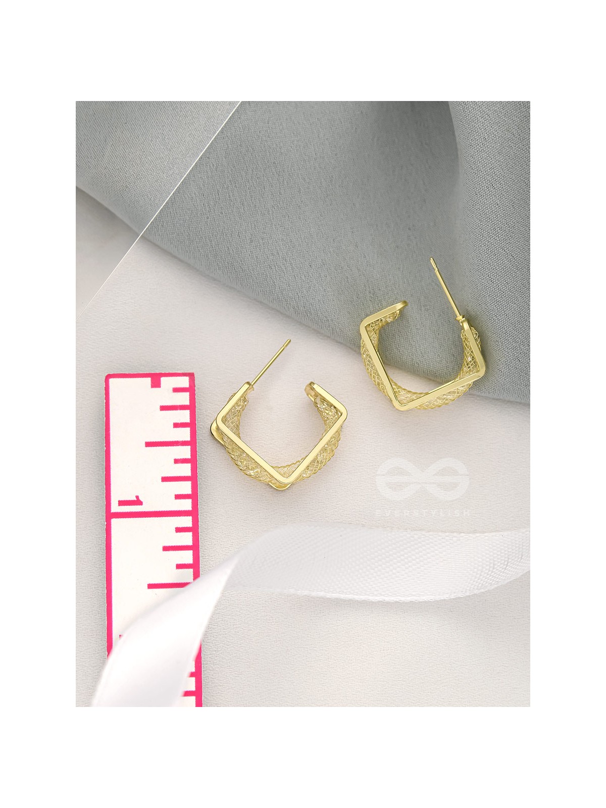 Hooked to Charm- Classic Golden Earrings