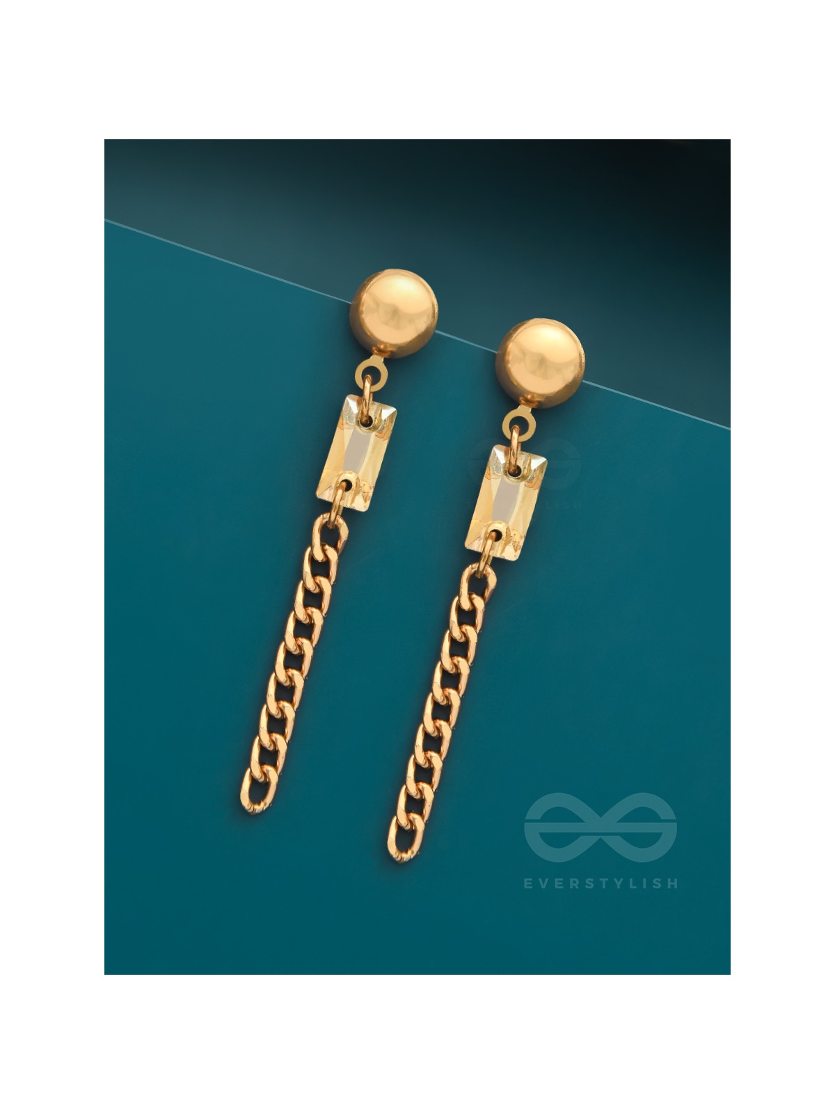 The Meteor Shower- Golden Crystal Earrings