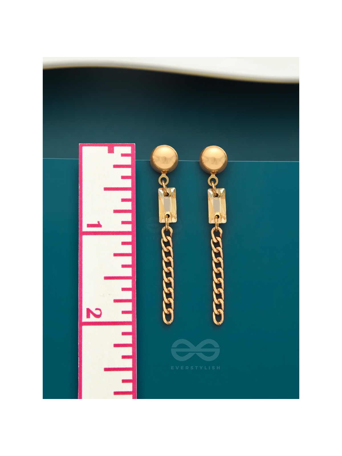 The Meteor Shower- Golden Crystal Earrings