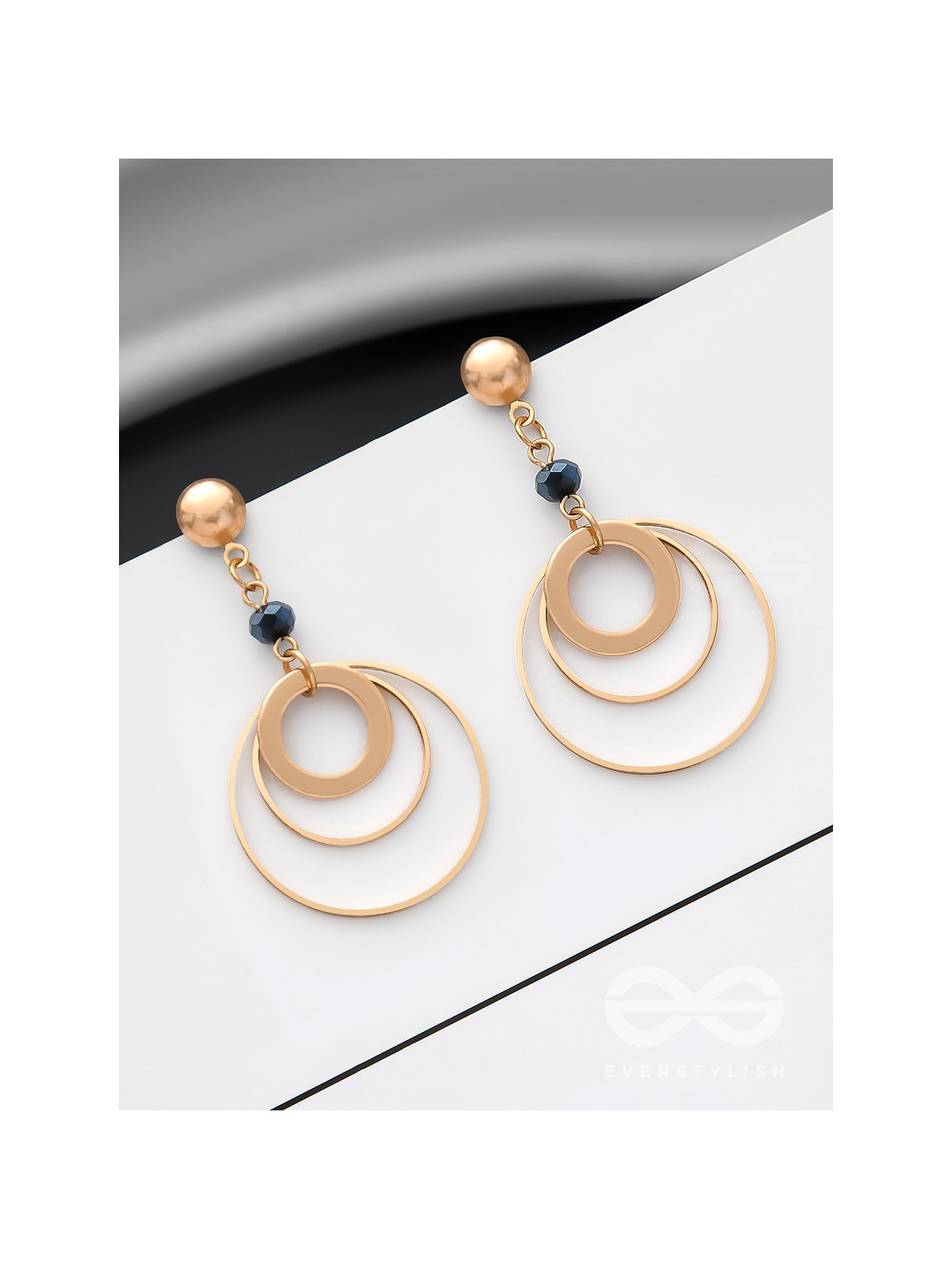The Mystical Maze- Golden Beads Earrings