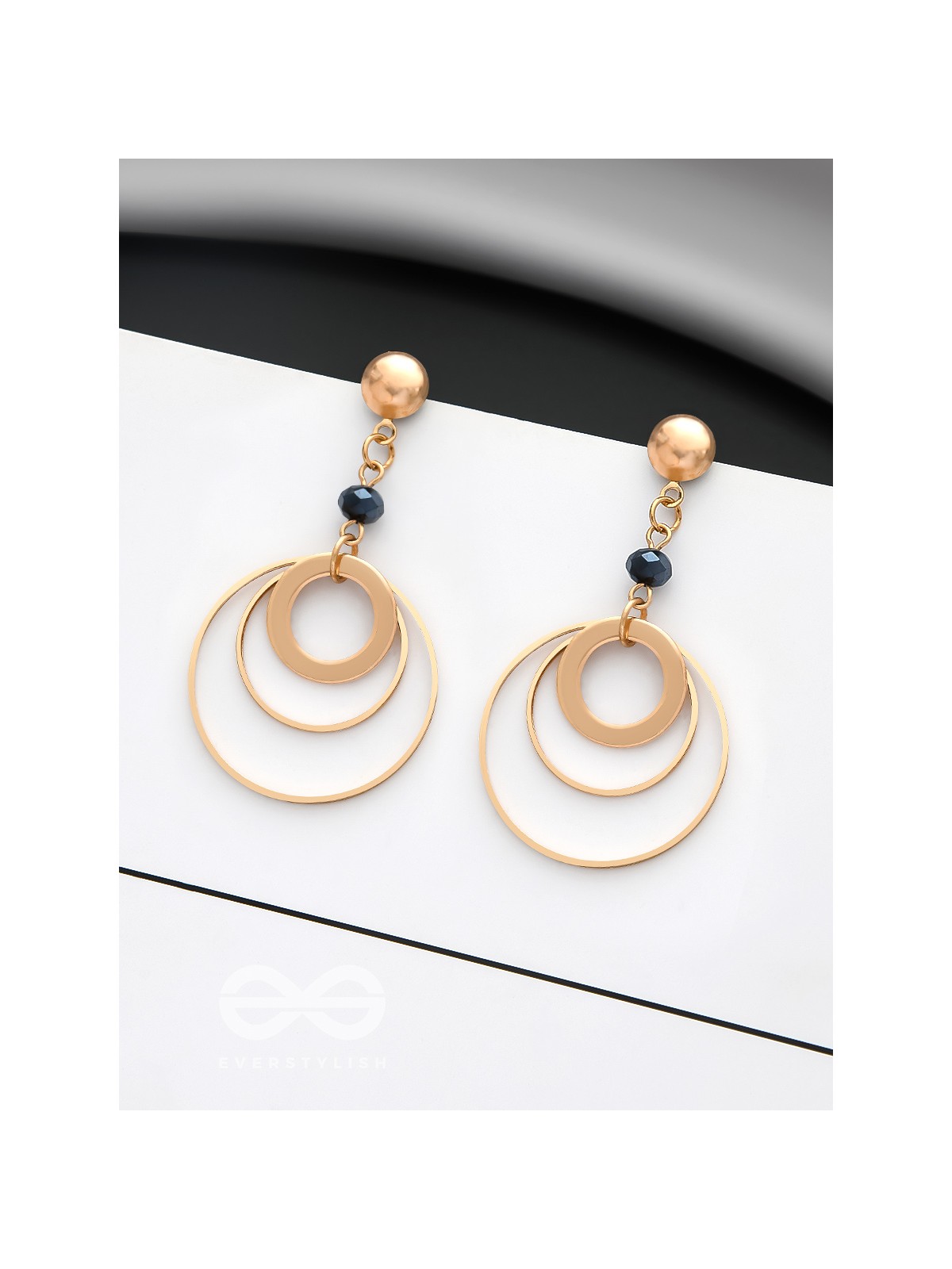 The Mystical Maze- Golden Beads Earrings