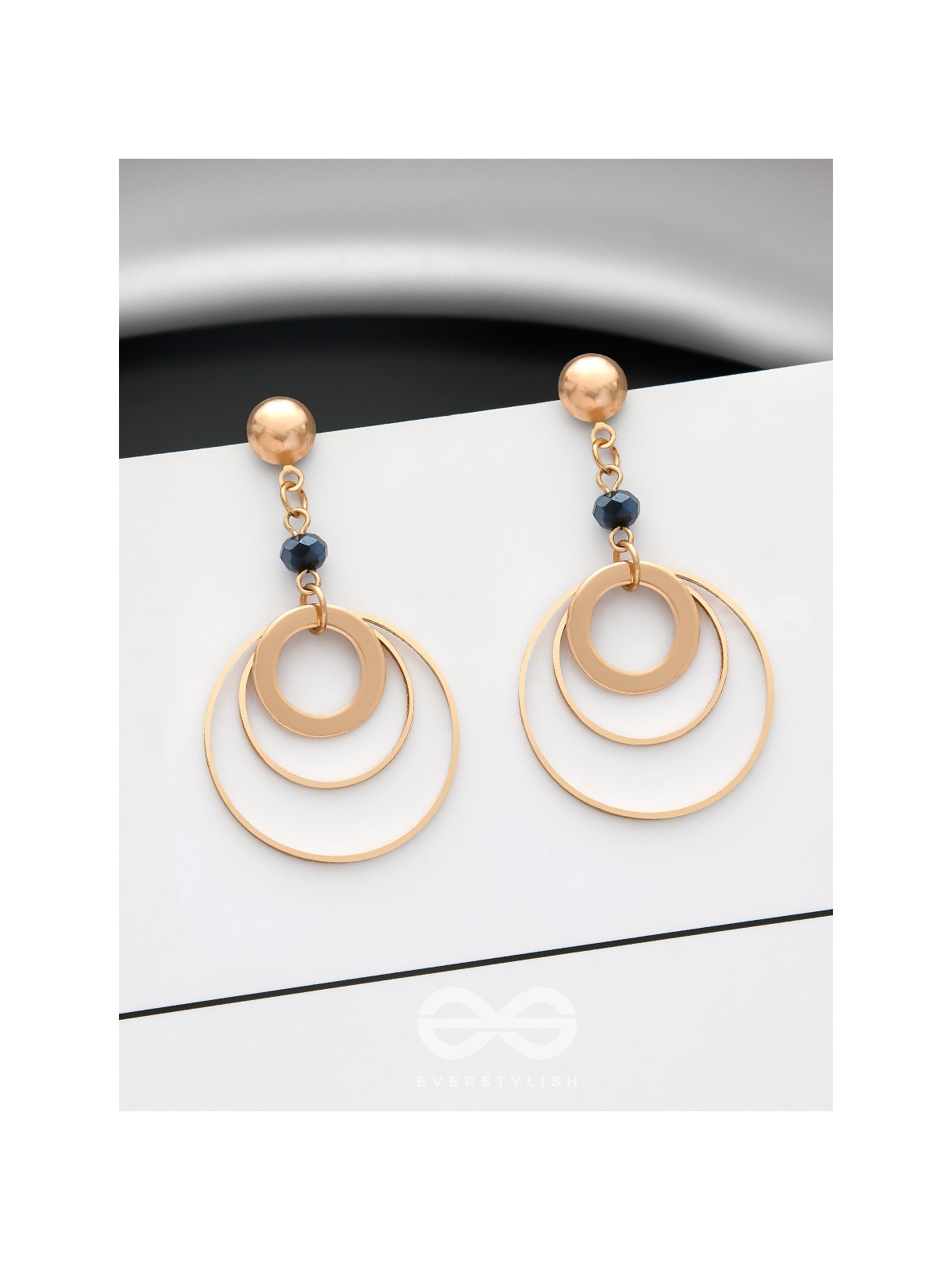 The Mystical Maze- Golden Beads Earrings