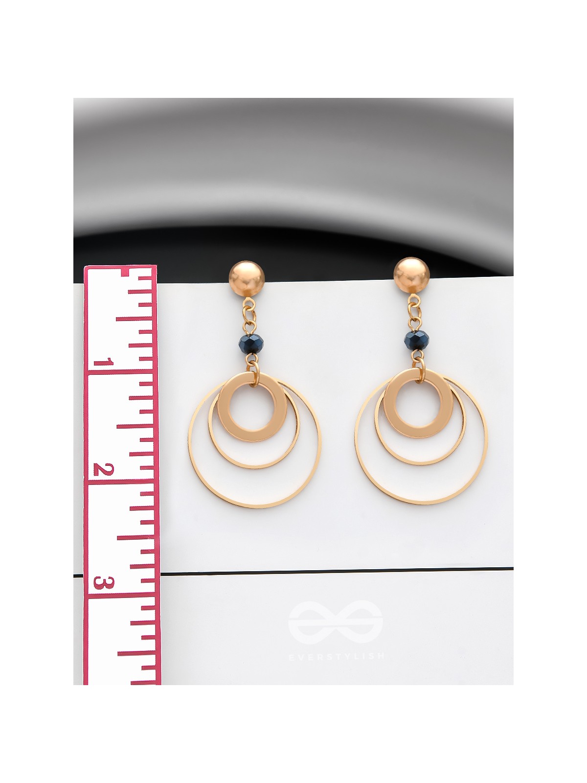 The Mystical Maze- Golden Beads Earrings