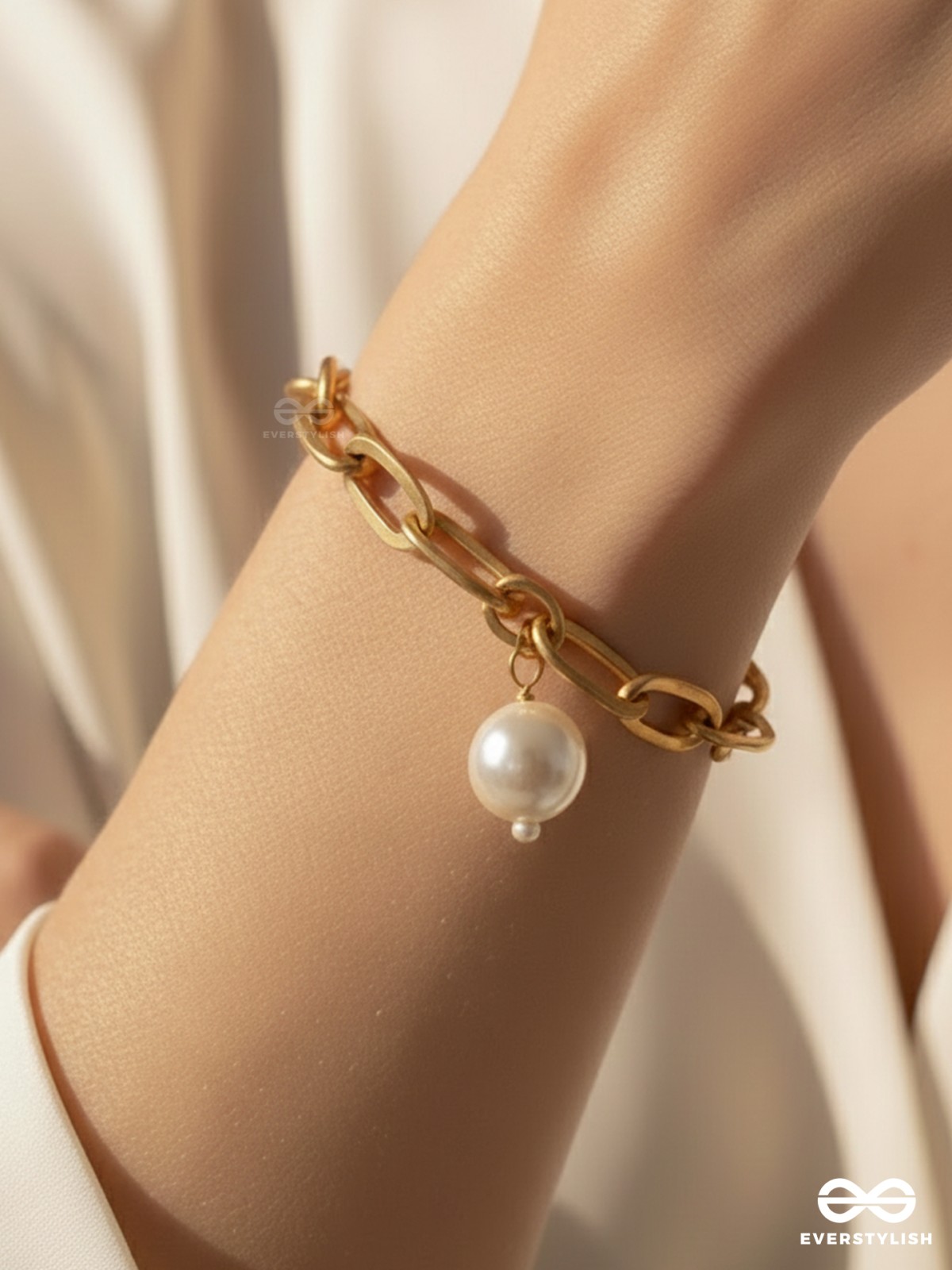 The Linkin Pearl- Golden Pearl Bracelet