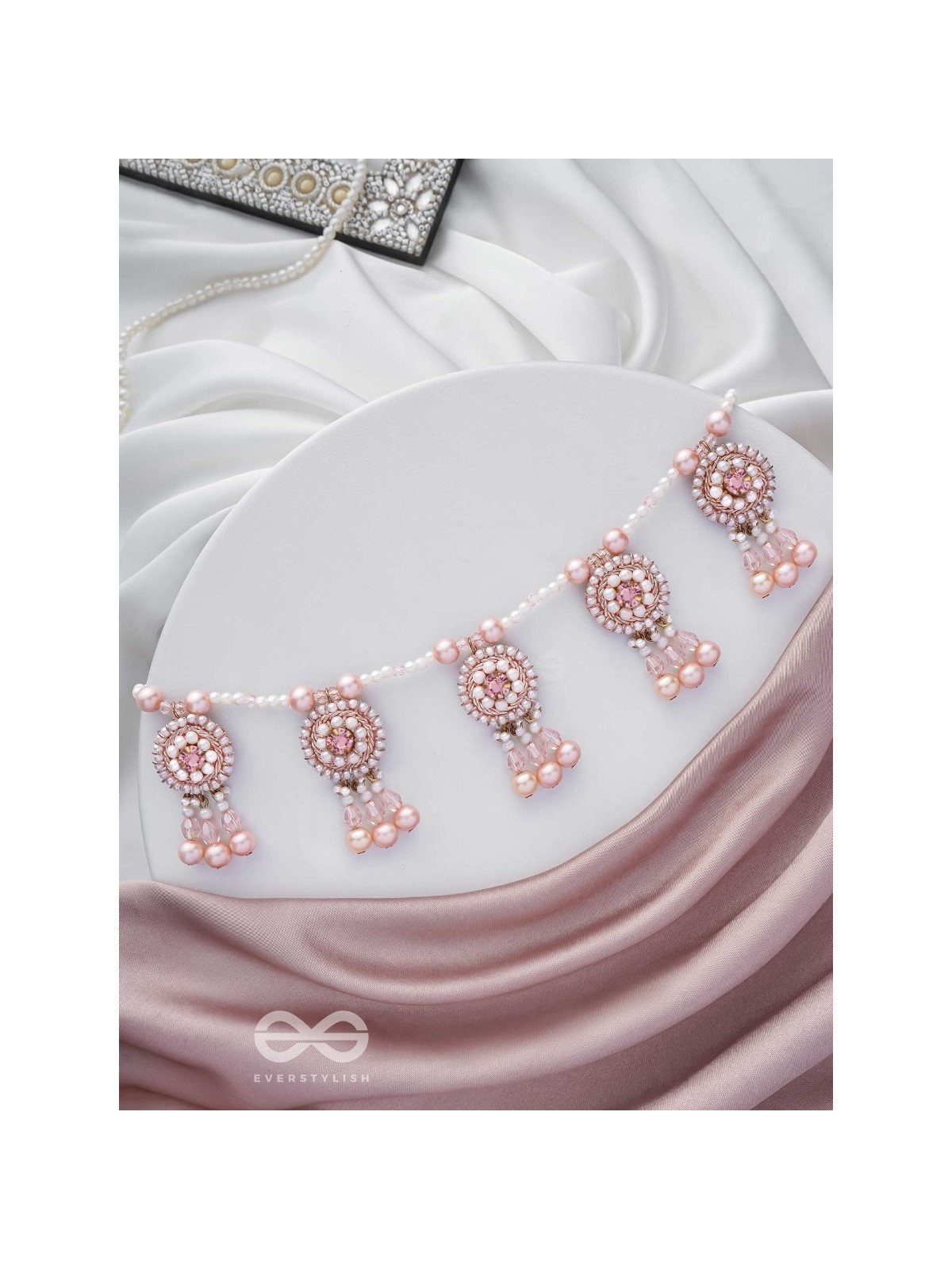 Shadwal- The Pretty Meadow- Pearls and Stones Embroidered Necklace 