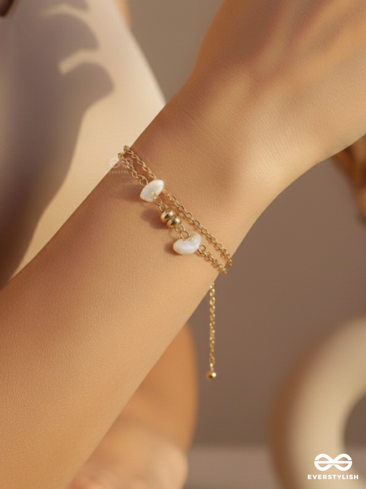 Carved in Stone- Golden Layered Bracelet