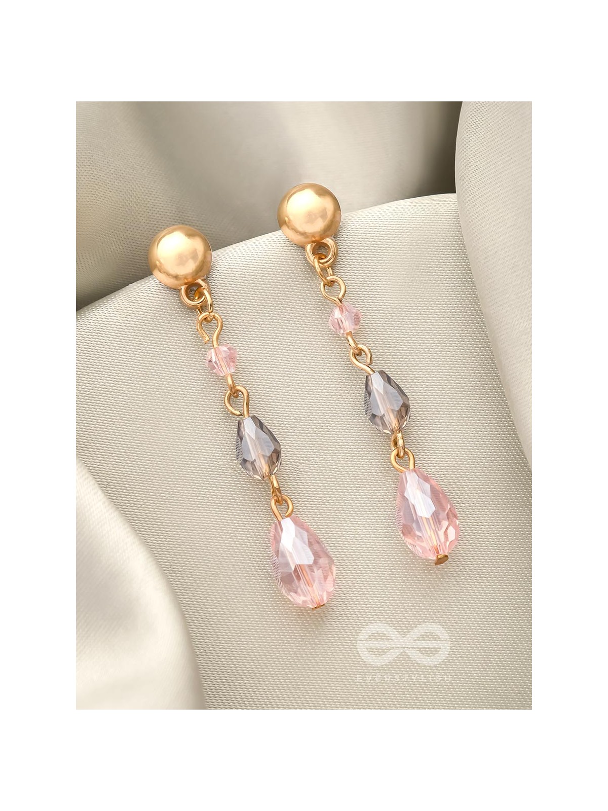 The Honeydew- Golden Glass Beads Earrings