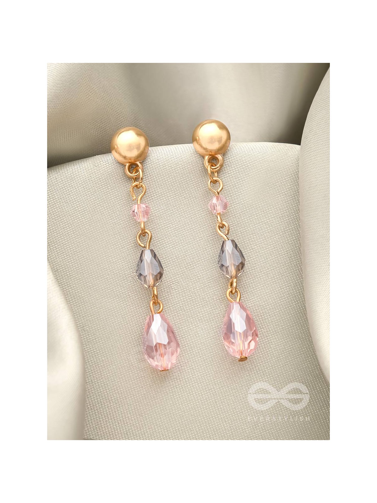 The Honeydew- Golden Glass Beads Earrings
