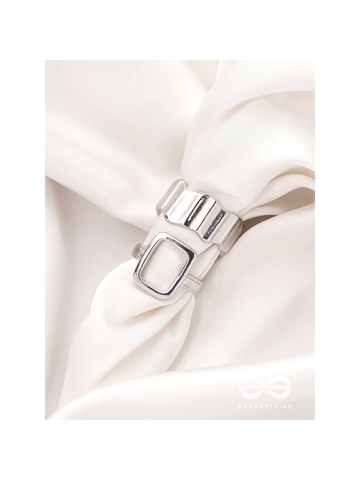 The Shimmering Quicksilver- Set of 2 Silver Rings