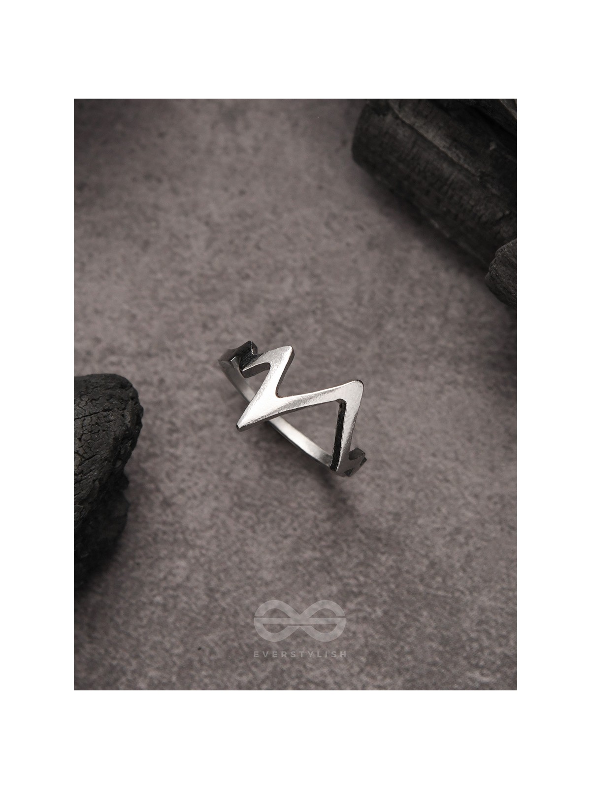 The Crooked Crown- Adjustable Silver Ring