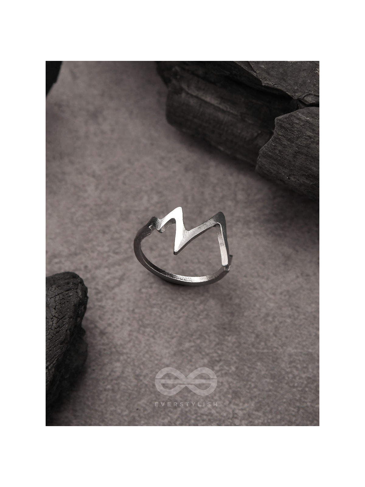 The Crooked Crown- Adjustable Silver Ring