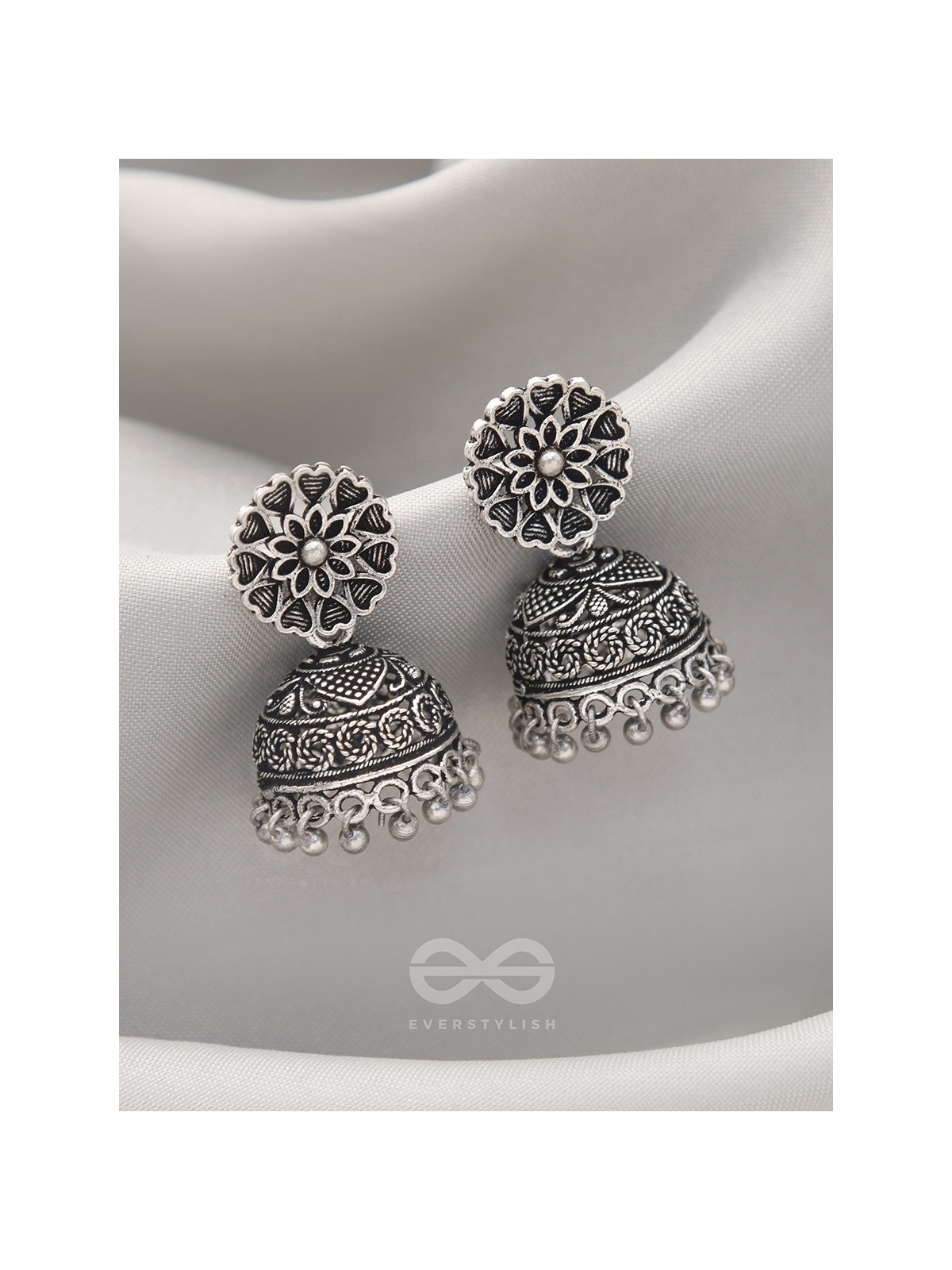 The Blooming Bud- Brass Jhumka Earrings