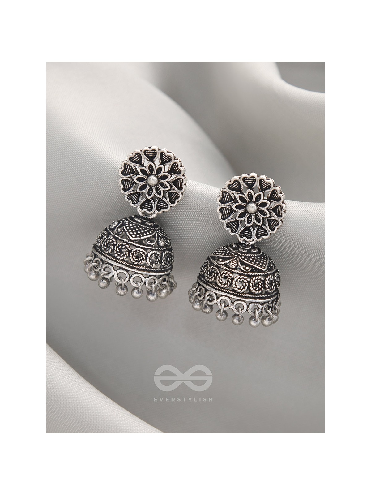 The Blooming Bud- Brass Jhumka Earrings