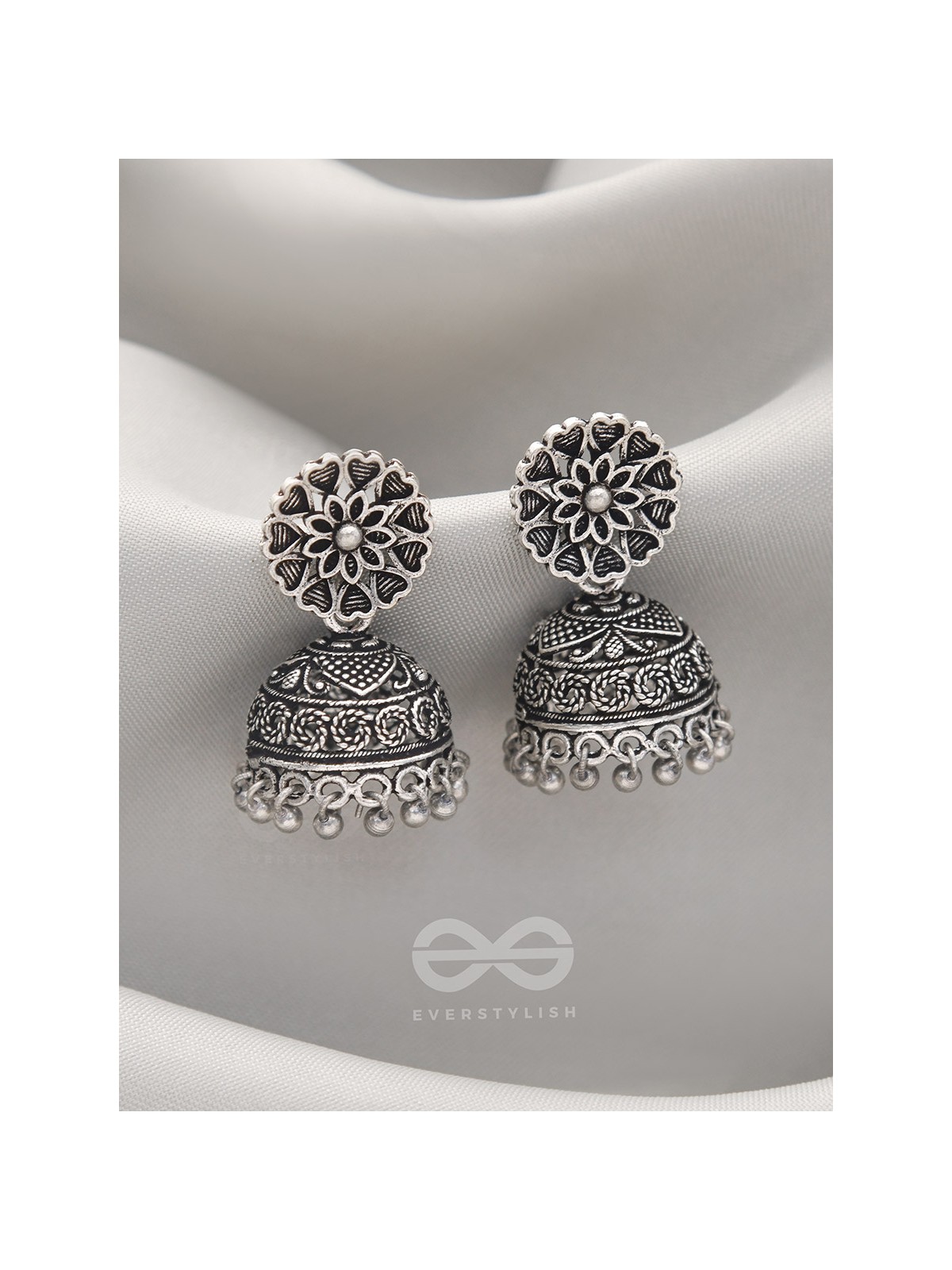 The Blooming Bud- Brass Jhumka Earrings