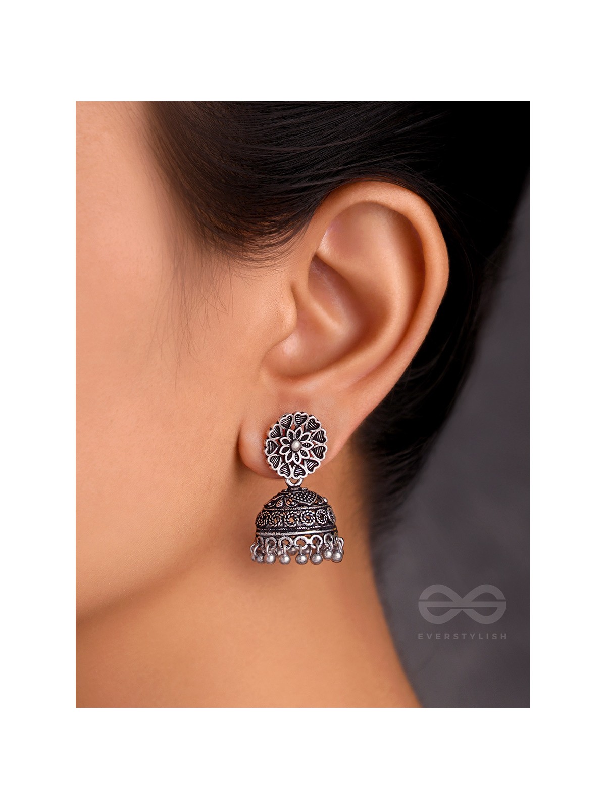 The Blooming Bud- Brass Jhumka Earrings