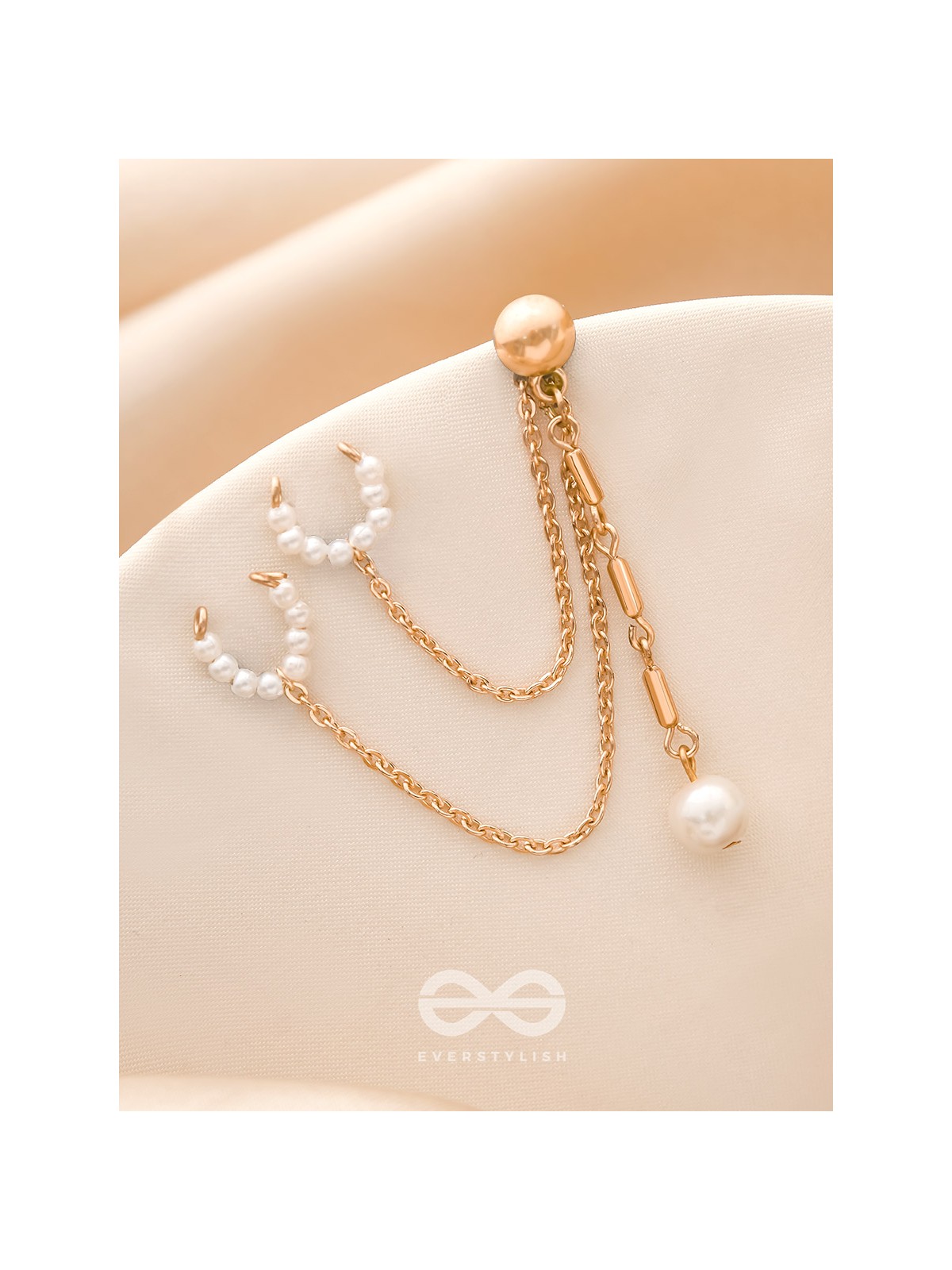 The Starry Eyes- Golden Beads Earcuff (One Ear)
