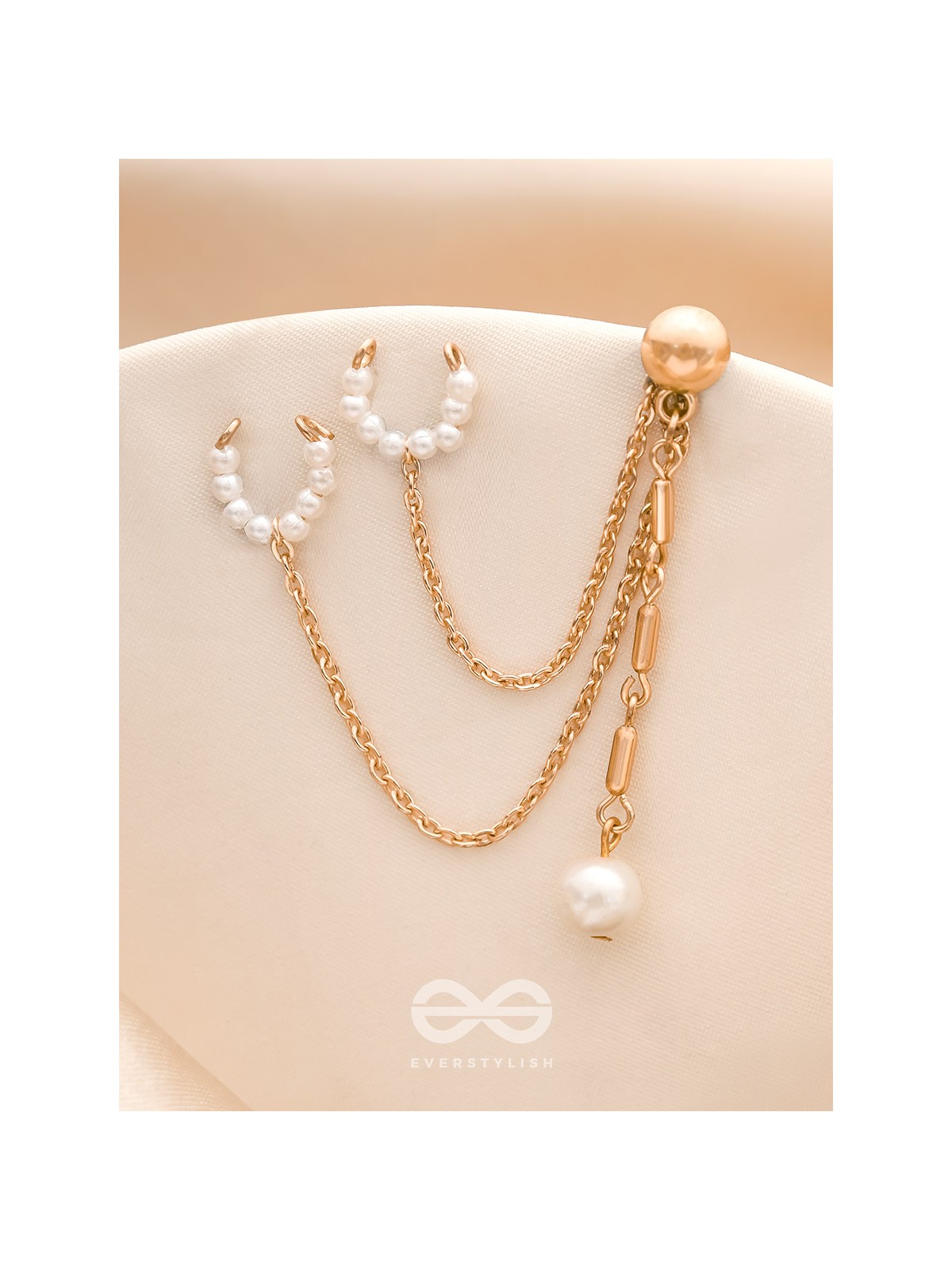 The Starry Eyes- Golden Beads Earcuff (One Ear)