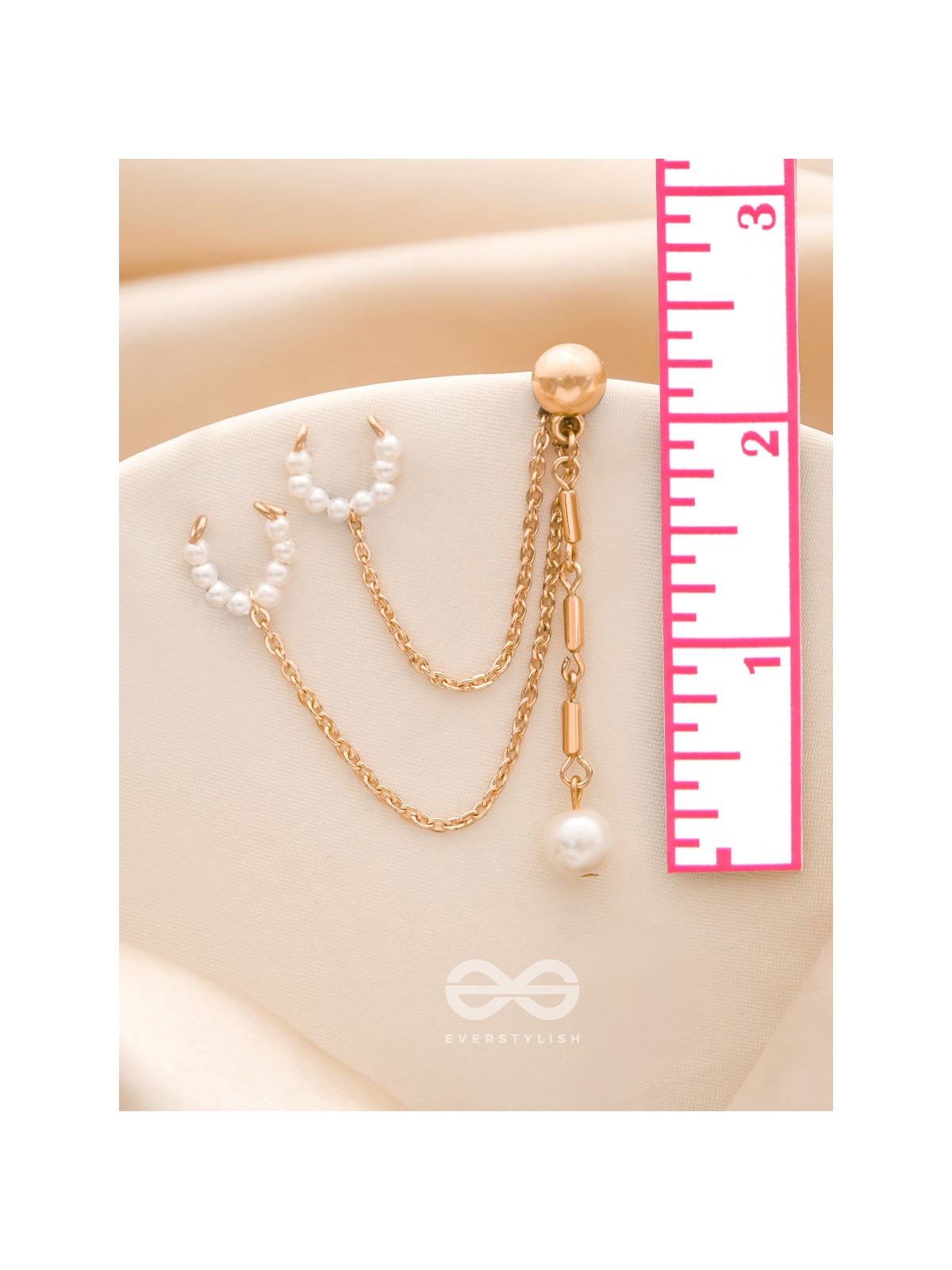 The Starry Eyes- Golden Beads Earcuff (One Ear)
