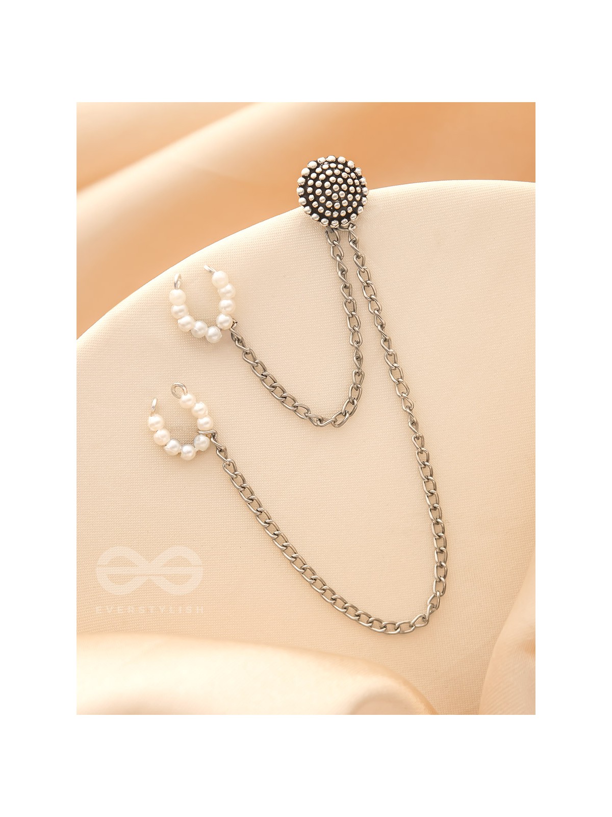 The Falling Stars- Oxidised Beads Earcuff (One Ear)