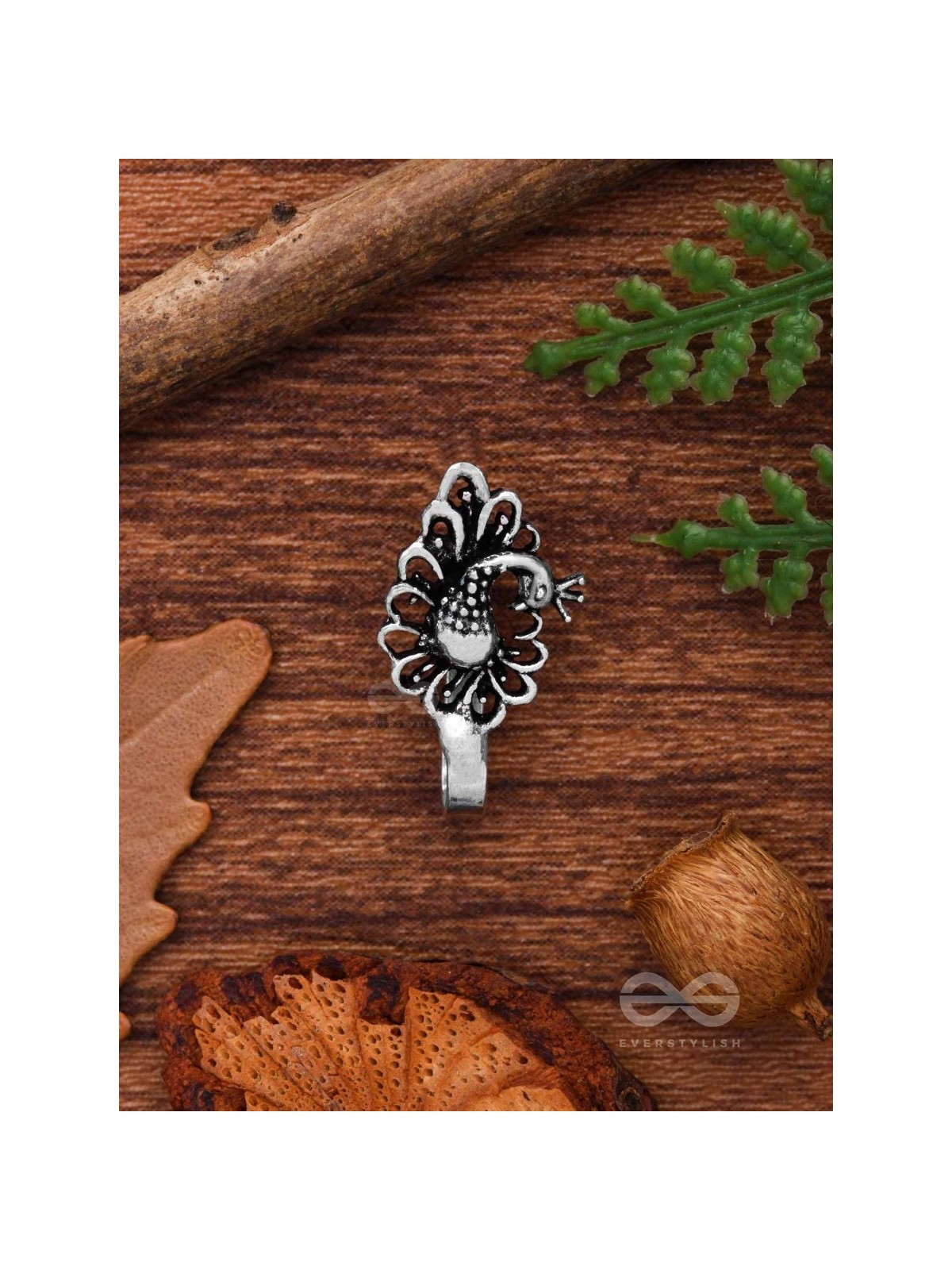 A DAZZLING BEAUTY - OXIDISED PRESS-ON NOSEPIN