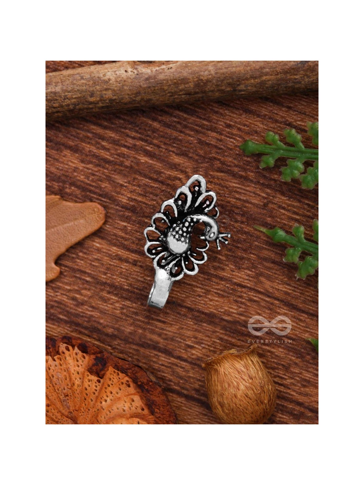 A DAZZLING BEAUTY - OXIDISED PRESS-ON NOSEPIN