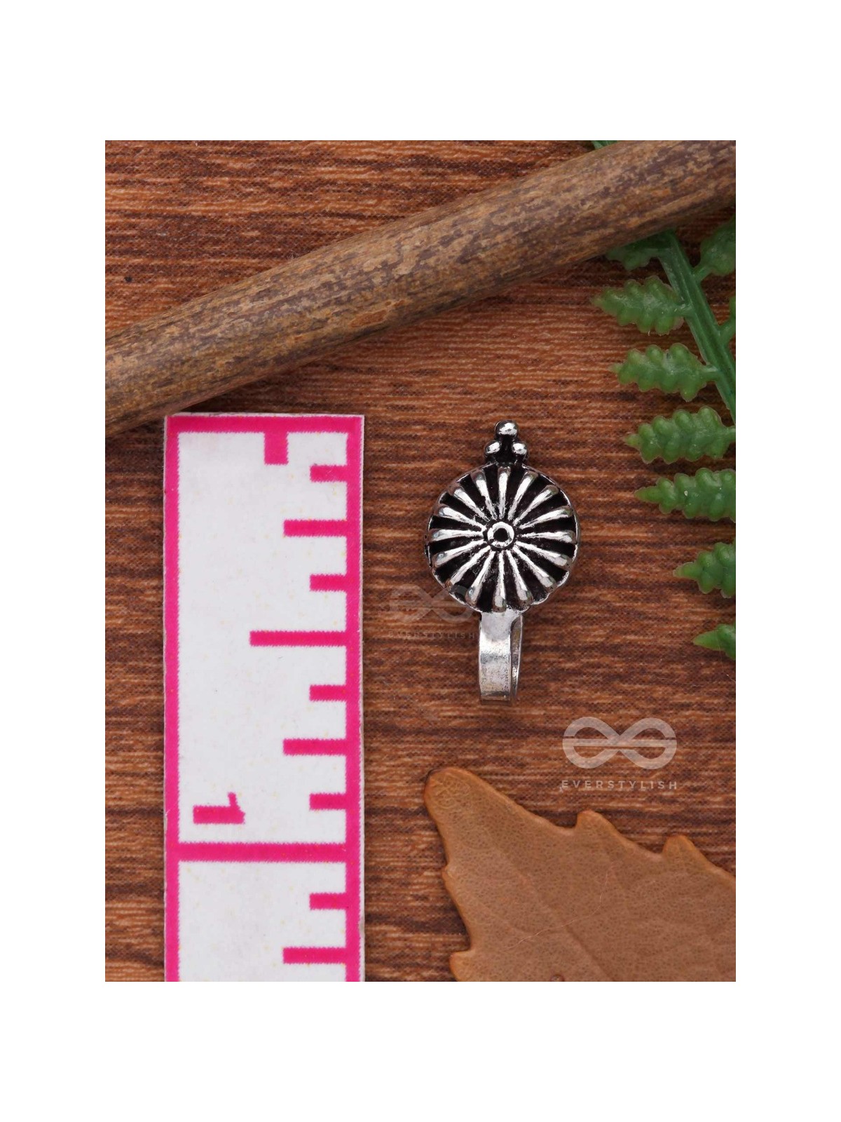 A MYSTIC CHAKRA - OXIDISED PRESS-ON NOSEPIN