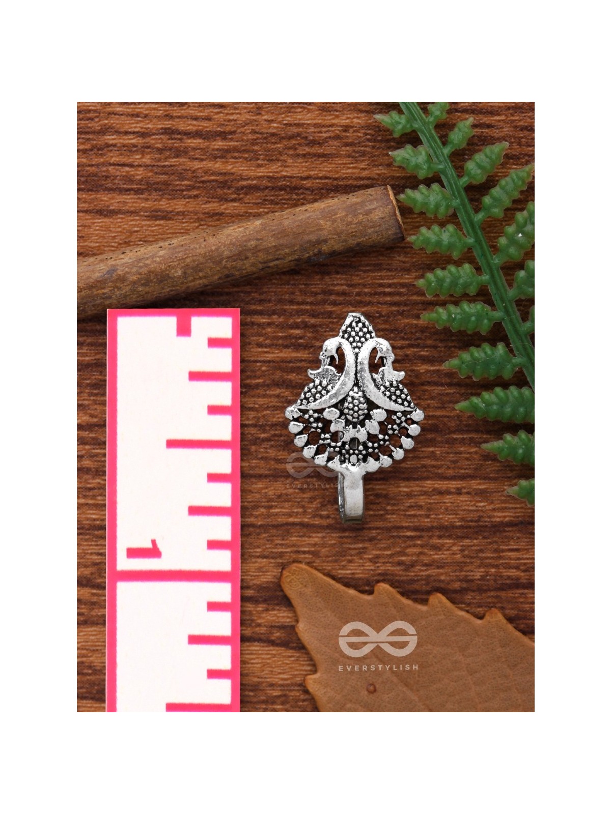 BIRDS OF PARADISE - OXIDISED NON-PIERCED NOSERING