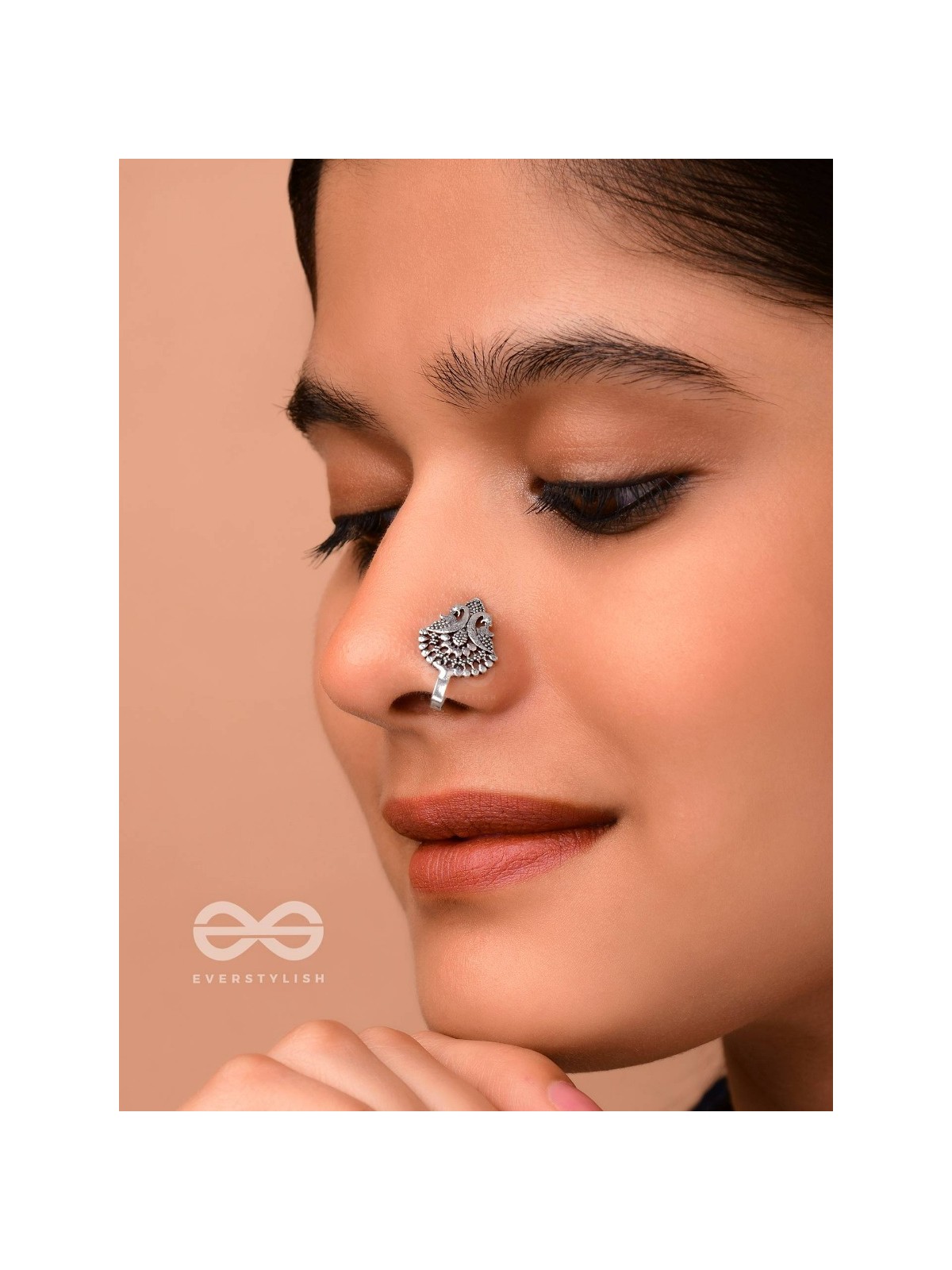 BIRDS OF PARADISE - OXIDISED NON-PIERCED NOSERING