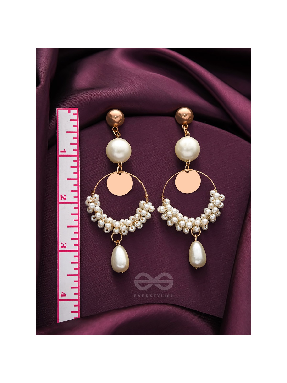 The Ivory Moon- Golden Pearl Earrings