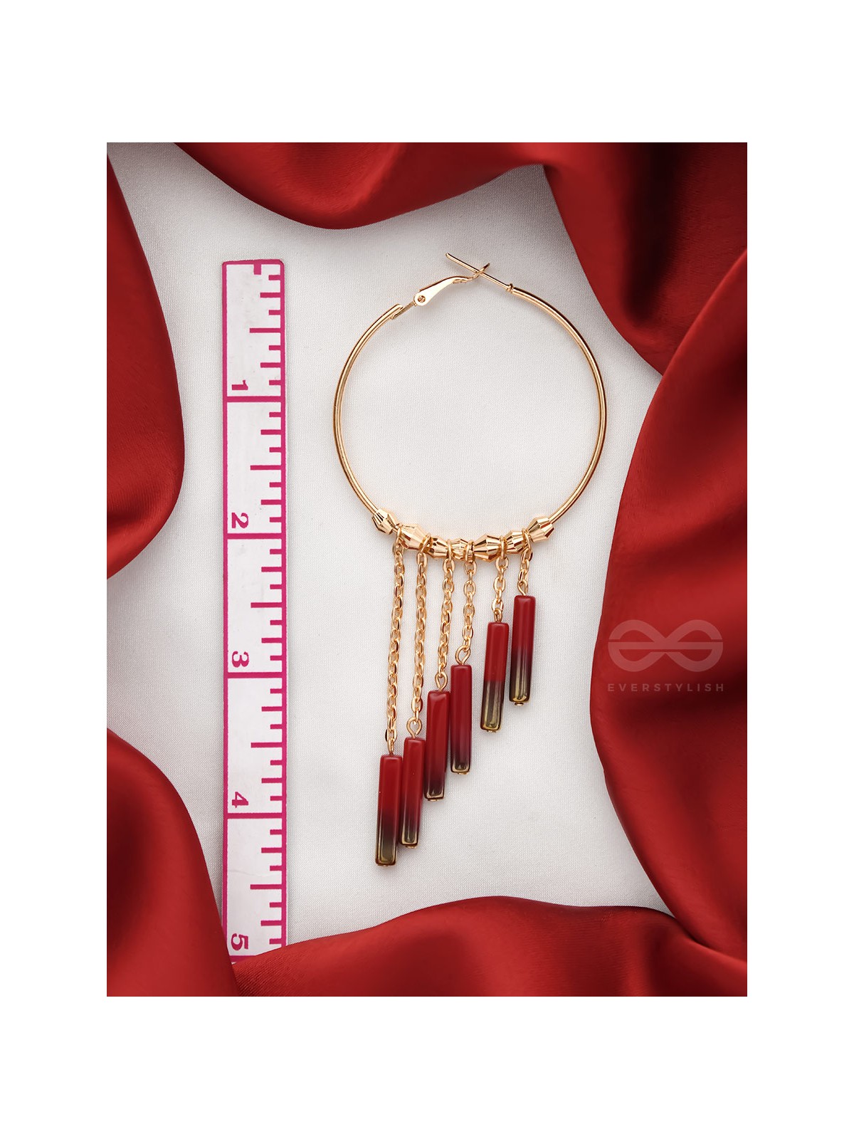 The Waxing Moon- Golden Embellished Earrings