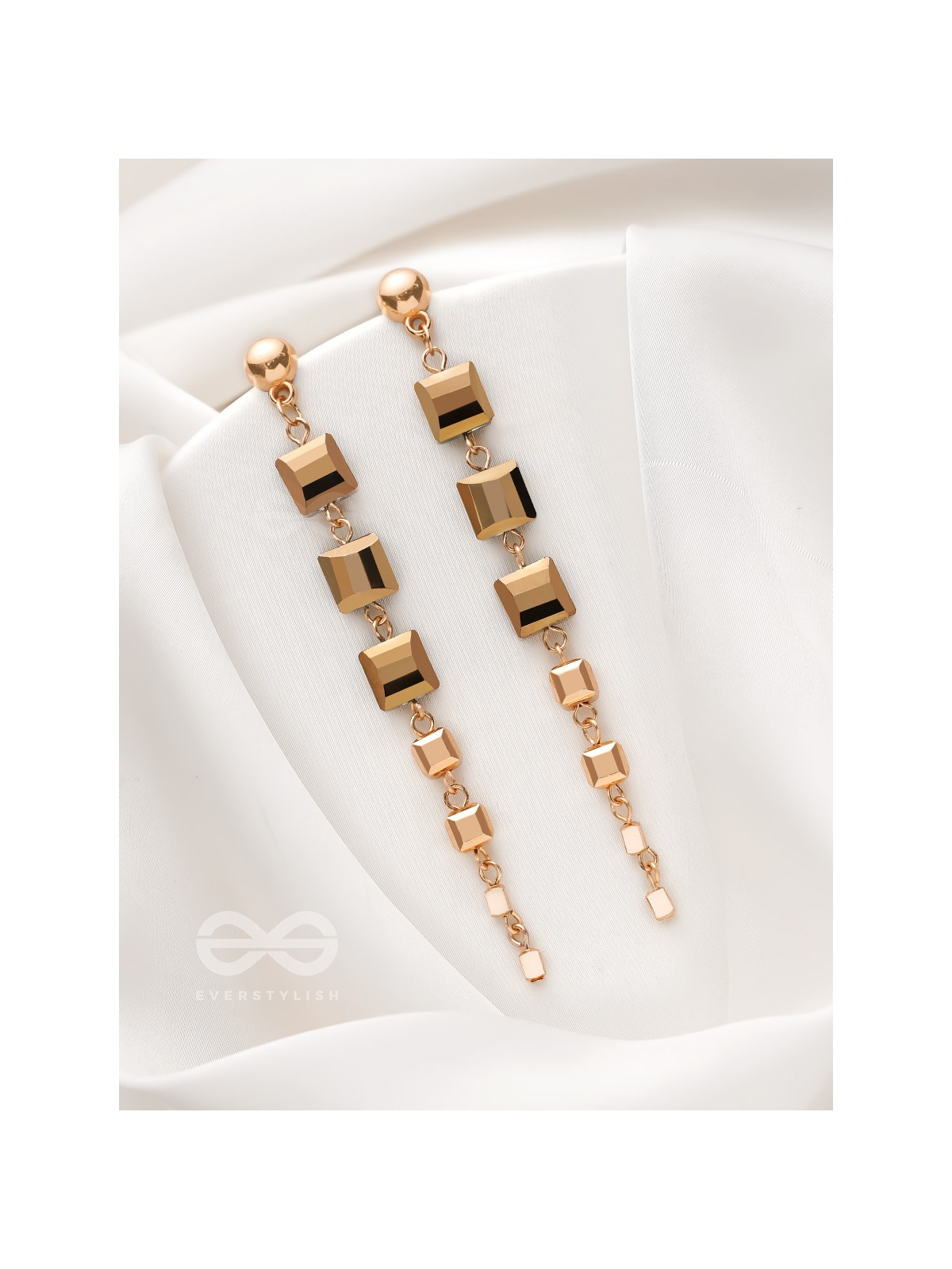 The Party Piece- Golden Embellished Earrings