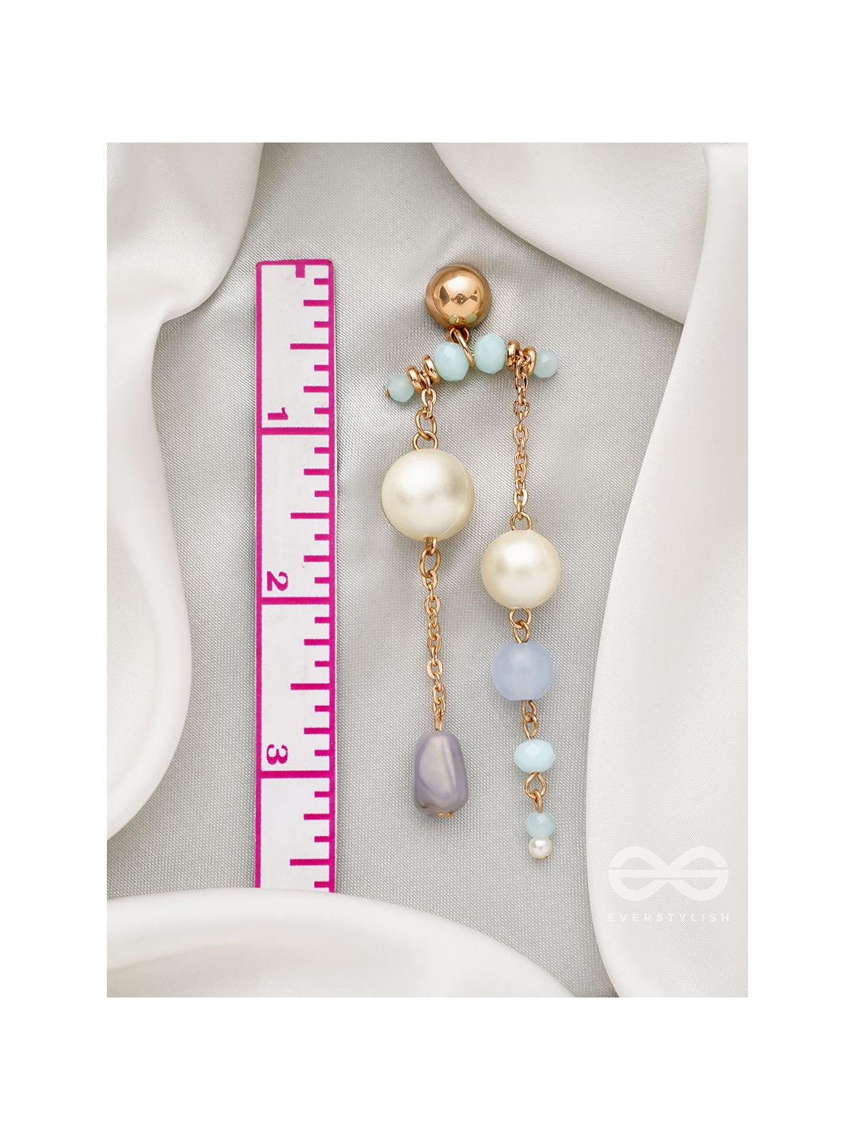 The Rain Shower- Golden Embellished Earrings