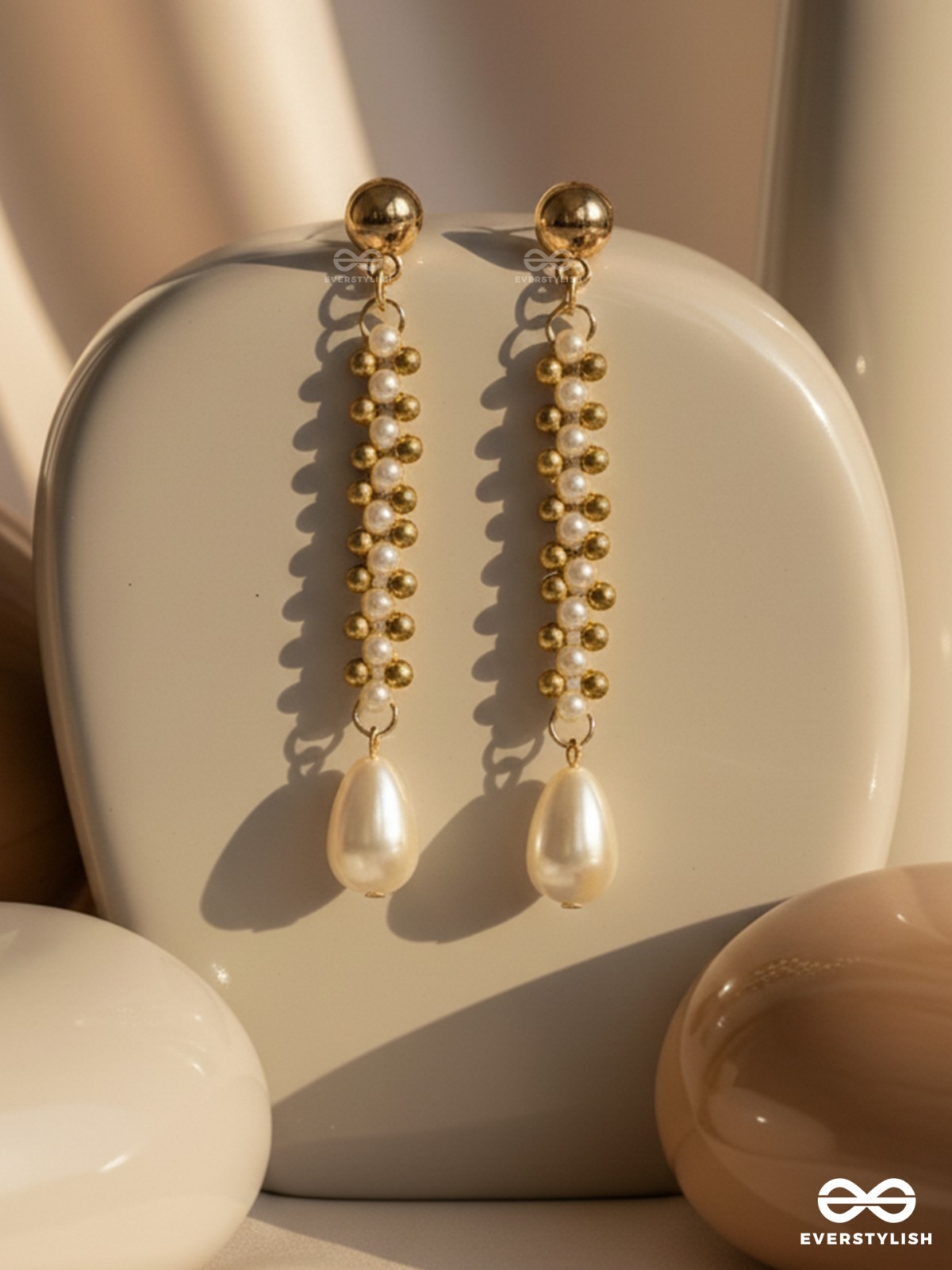 The Golden Path - Golden Pearl Earrings