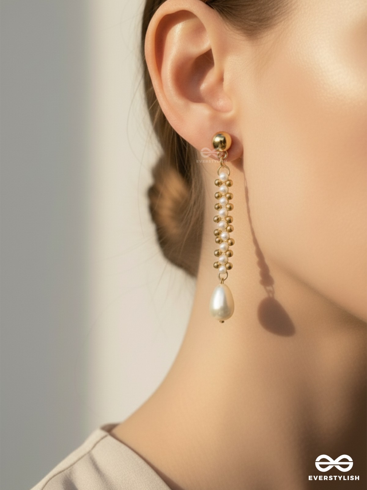 The Golden Path - Golden Pearl Earrings