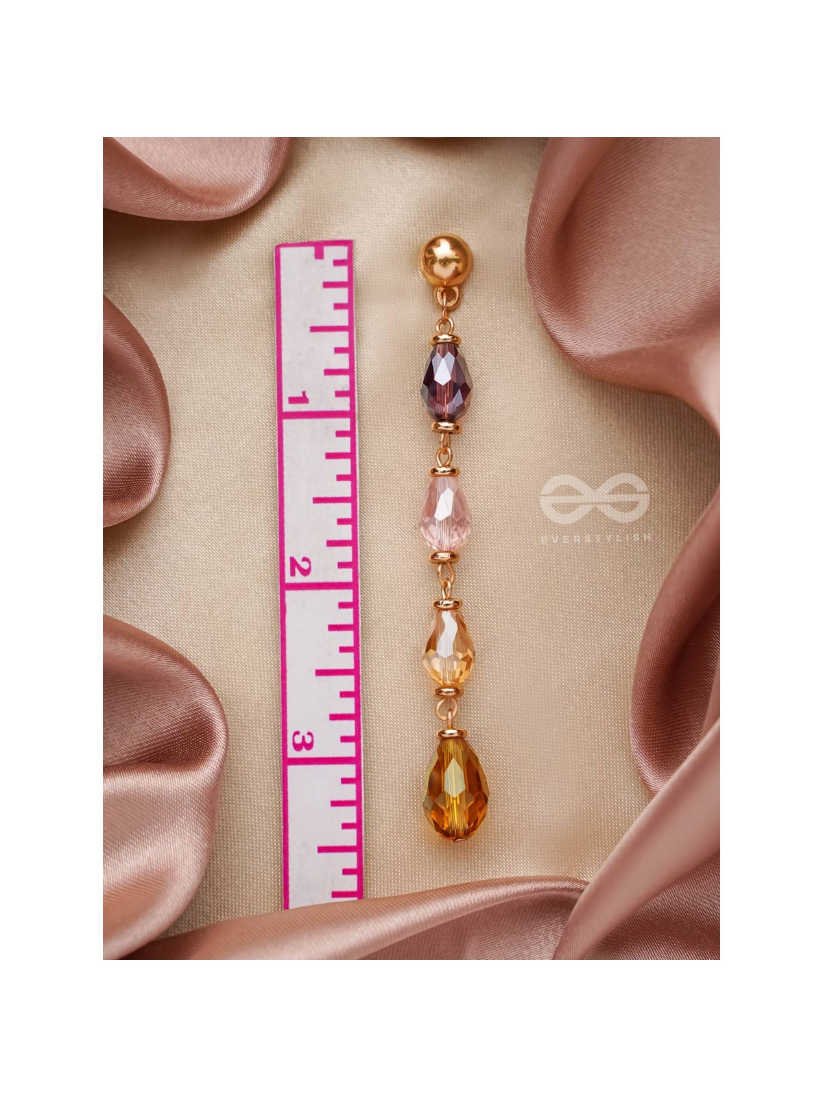 The Blazing Mist- Golden Embellished Earrings