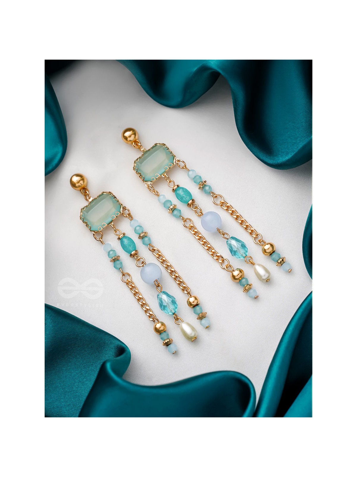 The Golden Dew- Golden Embellished Earrings