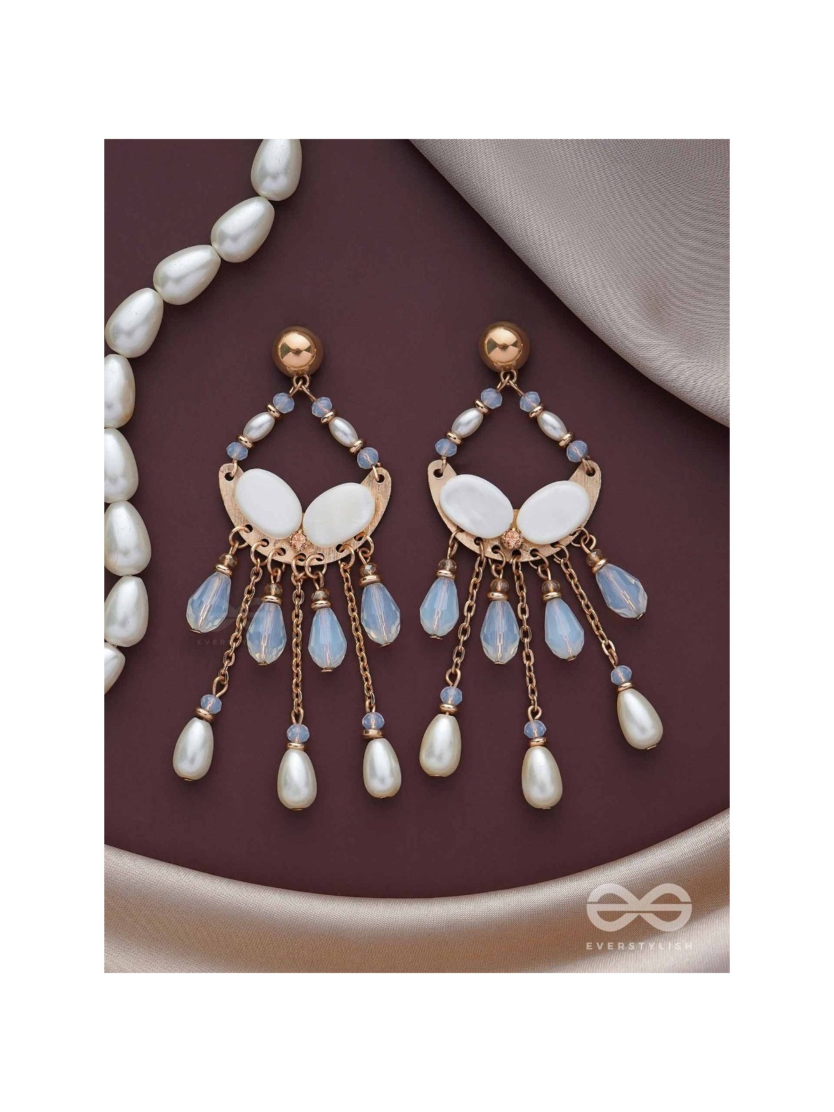 The Moon Crib- Golden Embellished Earrings