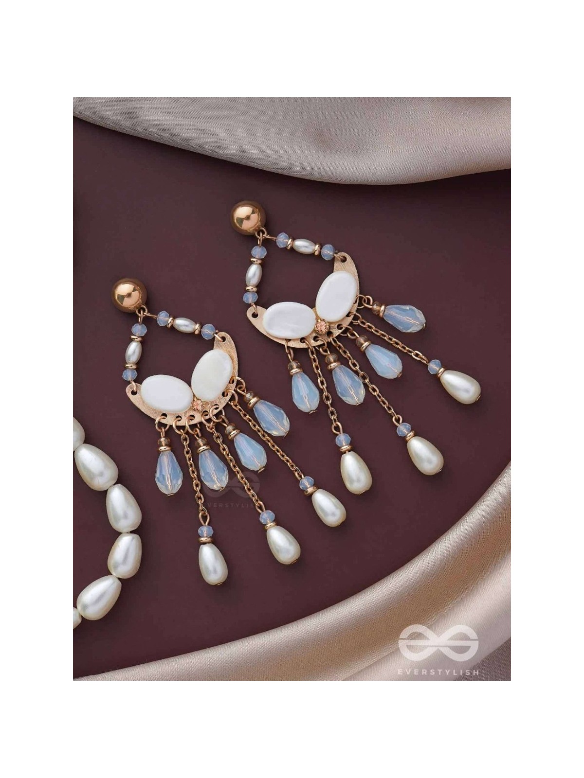 The Moon Crib- Golden Embellished Earrings