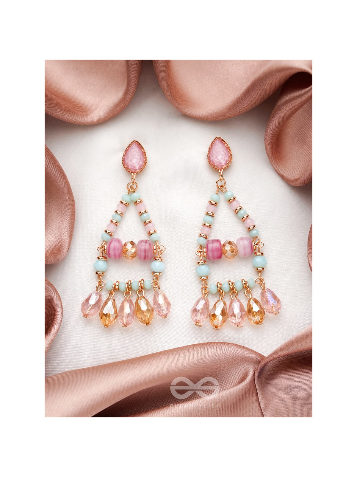 The Temple of Heaven- Golden Embellished Earrings