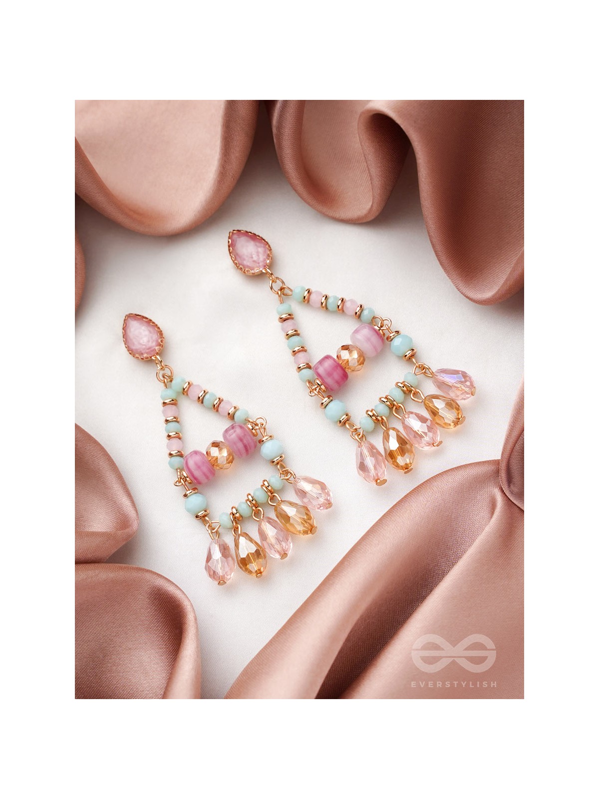 The Temple of Heaven- Golden Embellished Earrings