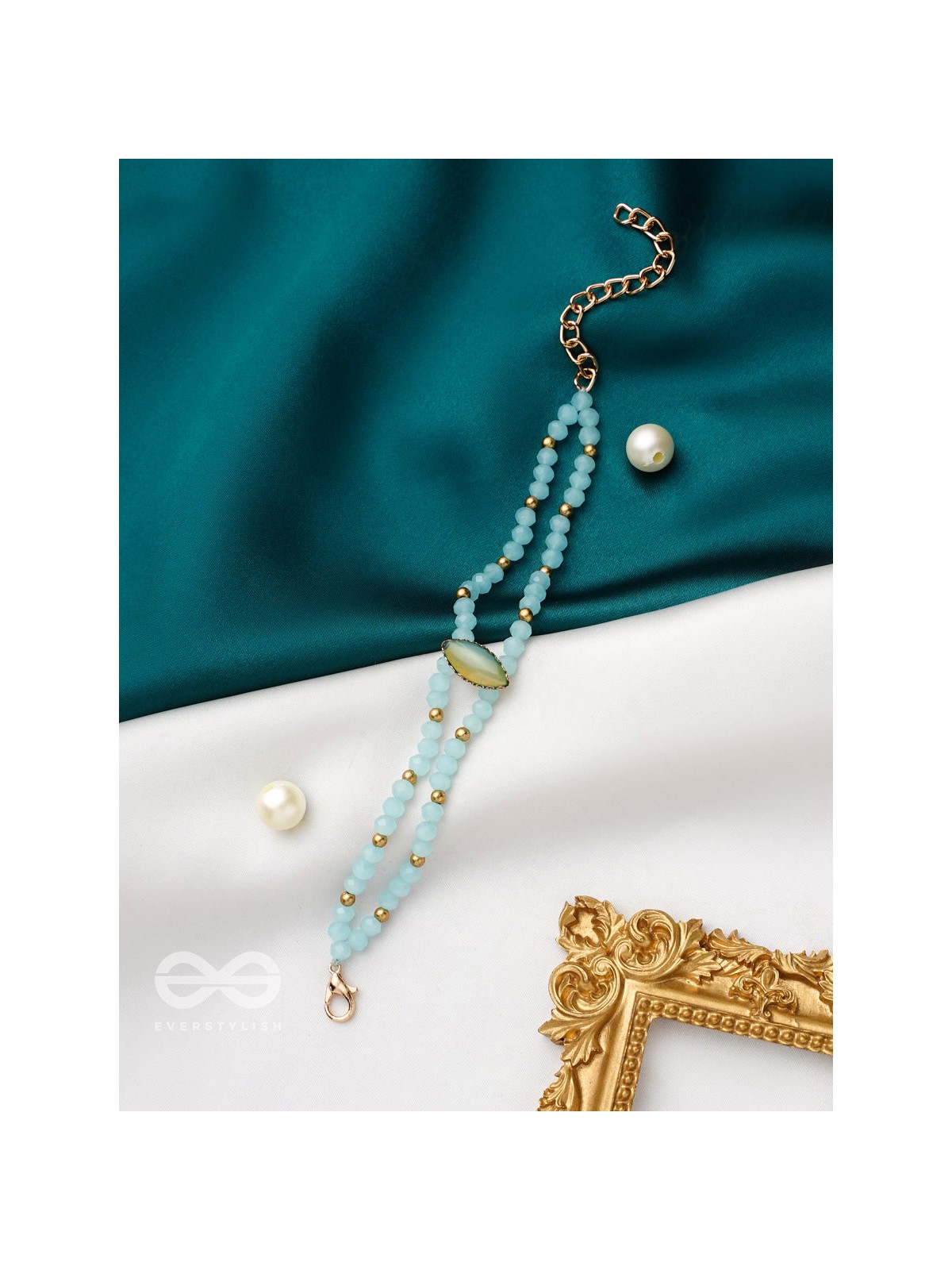 The Sapphire Grove- Golden Embellished Bracelet