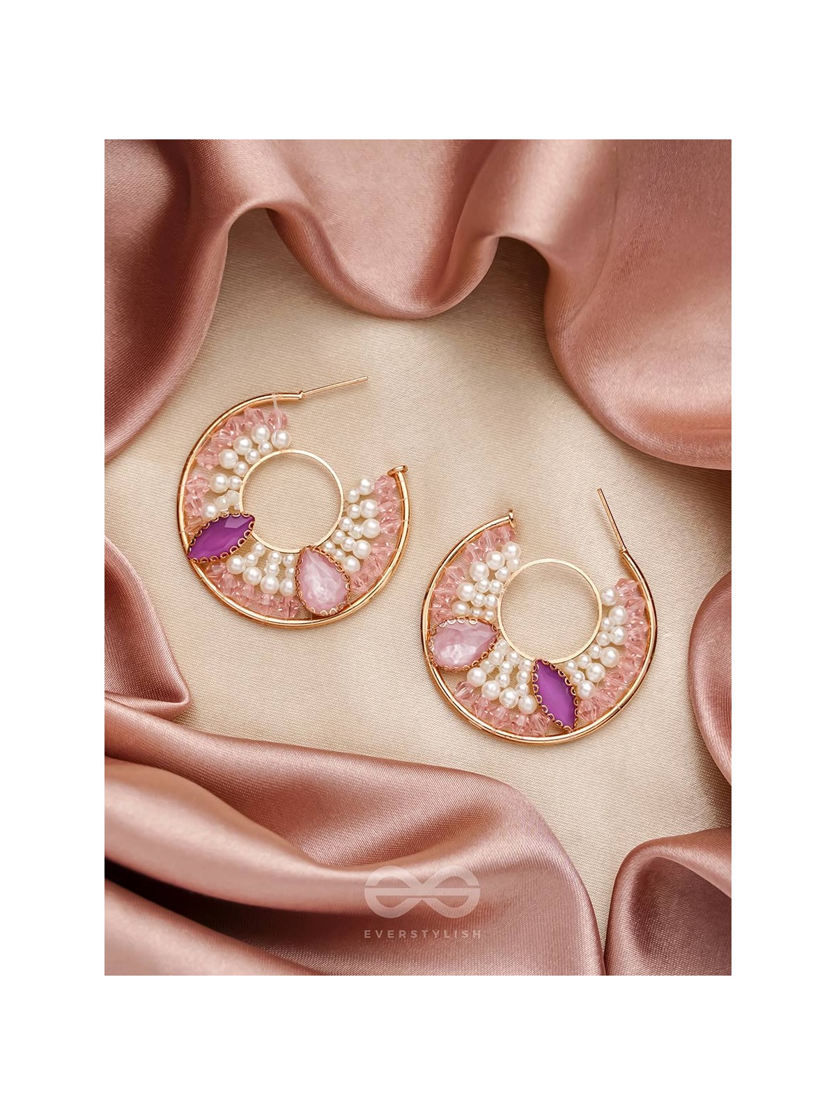 The Eyes of Heaven- Golden Embellished Earrings