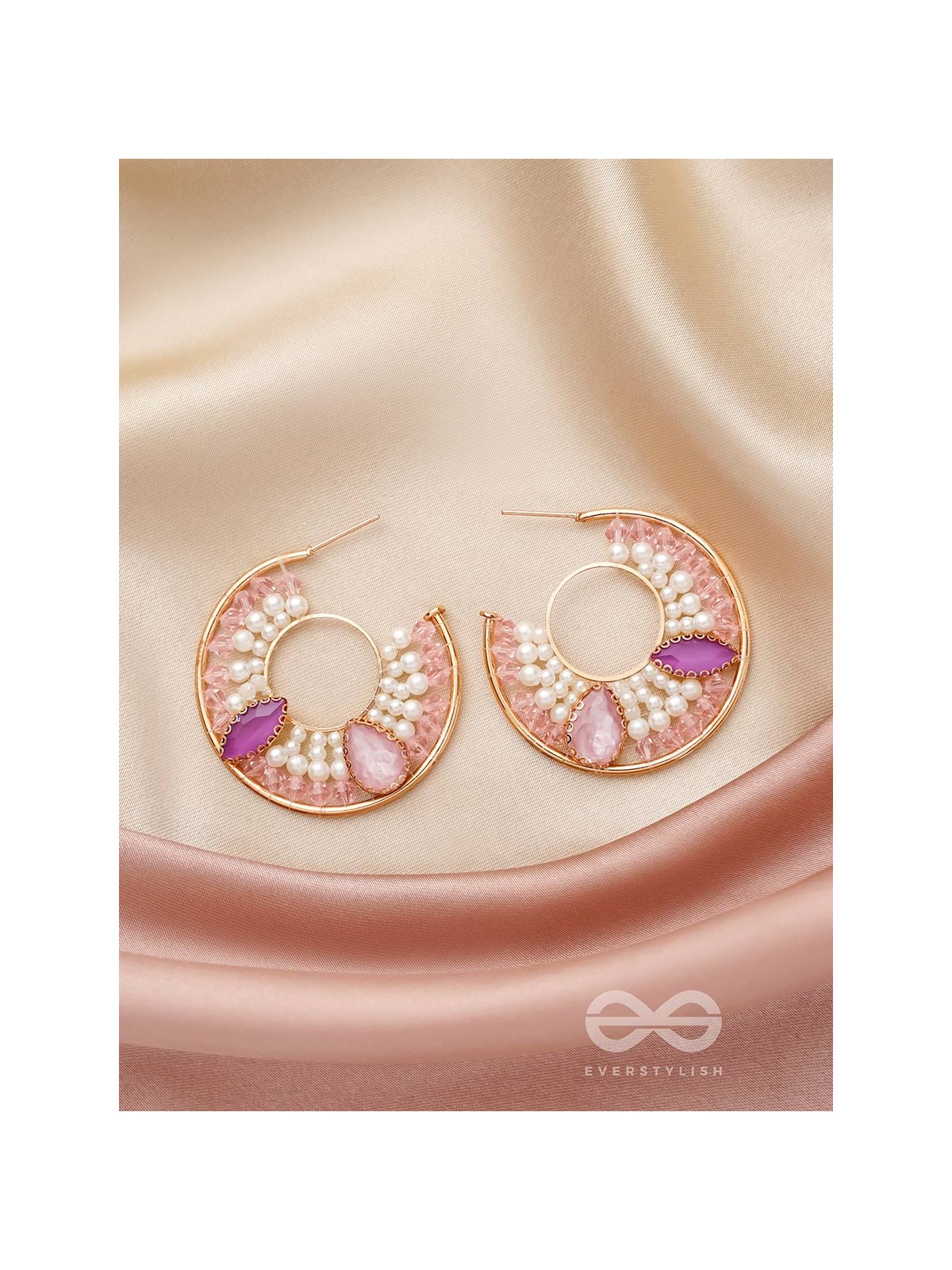 The Eyes of Heaven- Golden Embellished Earrings