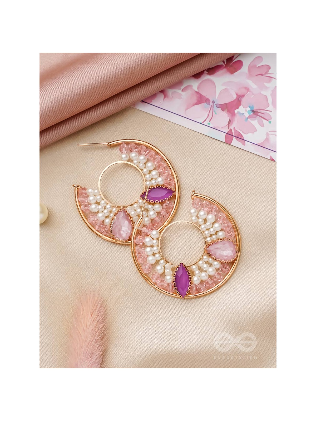 The Eyes of Heaven- Golden Embellished Earrings
