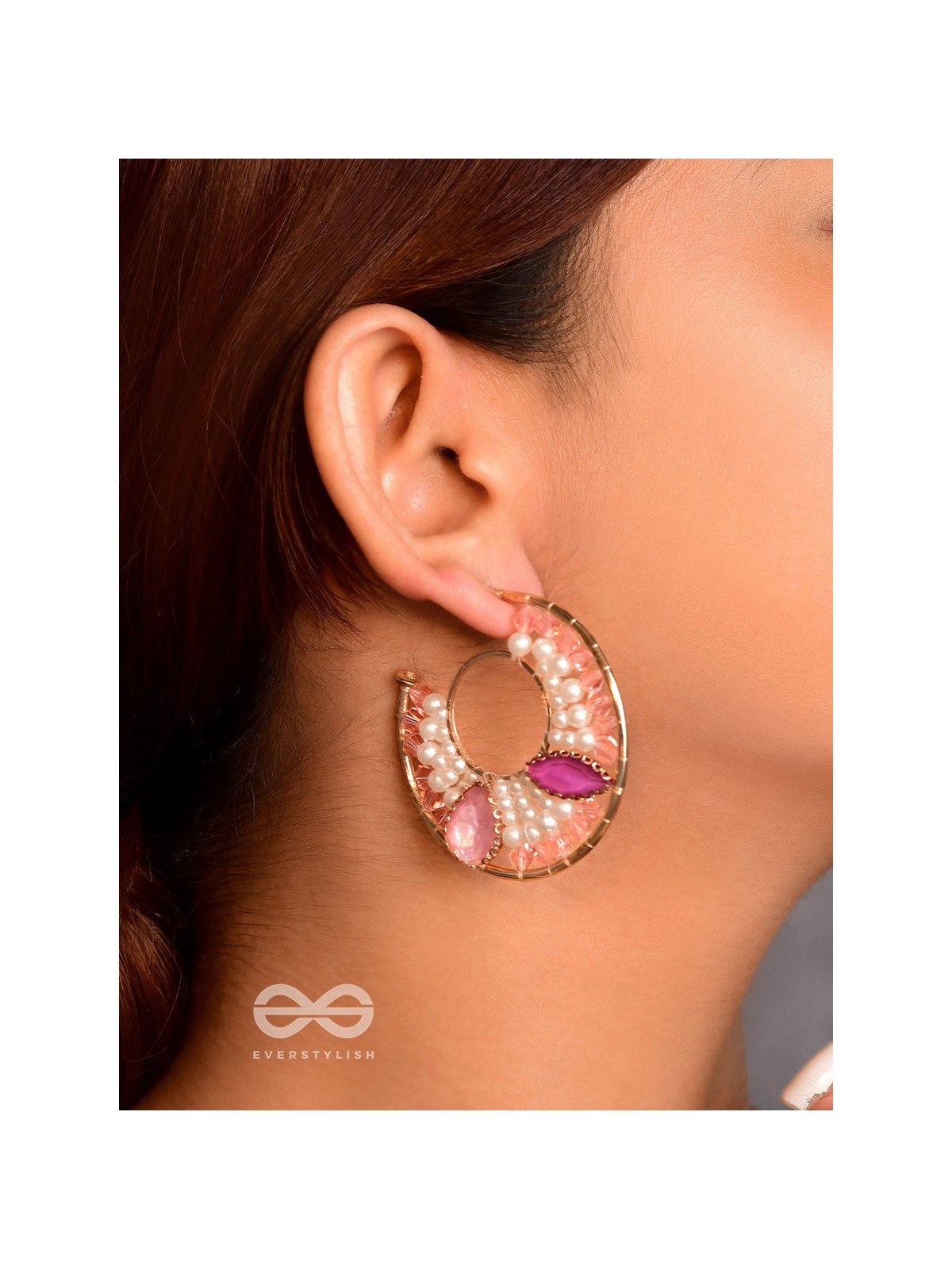 The Eyes of Heaven- Golden Embellished Earrings