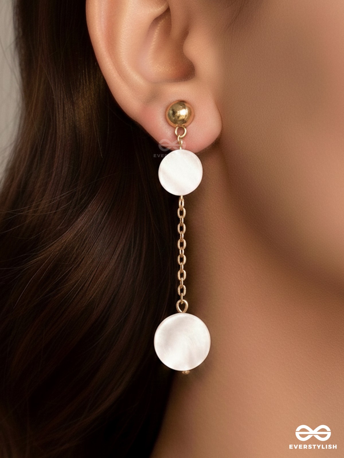 The Shell Shower- Golden Embellished Earrings