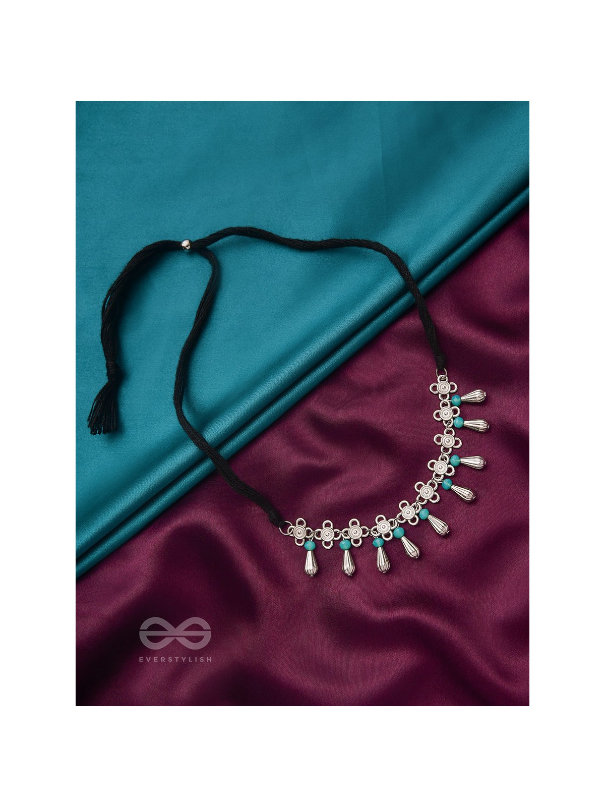 The Beryl Coronet- Oxidised Silver Necklace